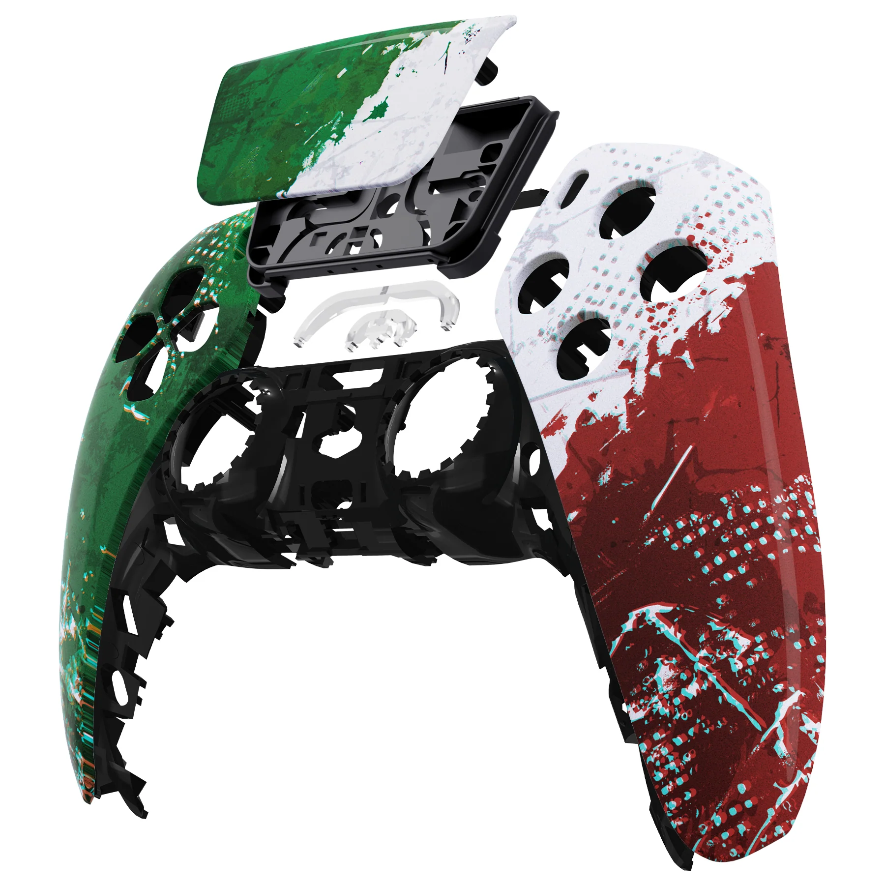 eXtremeRate Replacement Front Housing Shell with Touchpad Compatible with PS5 Controller BDM-010/020/030/040/050 - Impression Italy Flag - Image 8