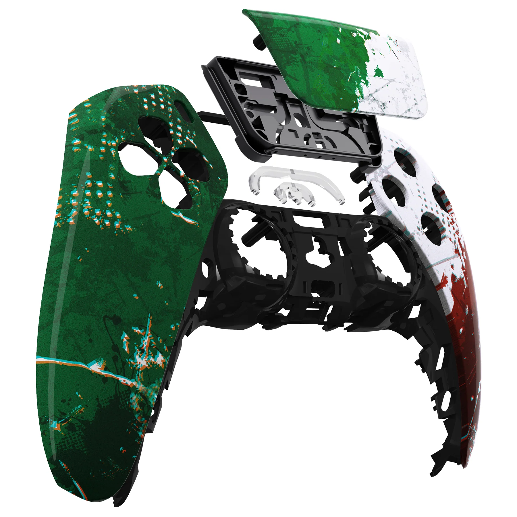 eXtremeRate Replacement Front Housing Shell with Touchpad Compatible with PS5 Controller BDM-010/020/030/040/050 - Impression Italy Flag - Image 9