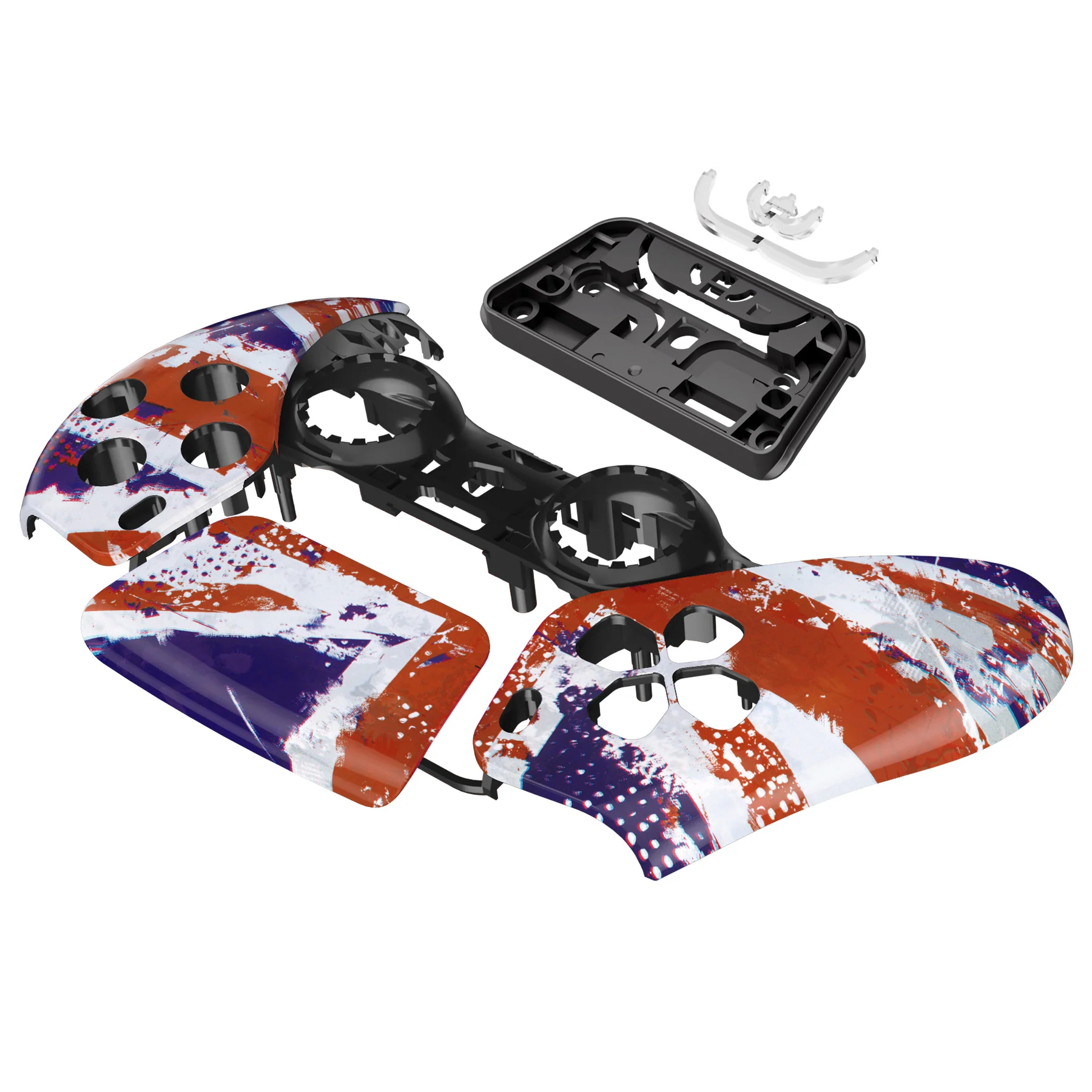 eXtremeRate Replacement Front Housing Shell with Touchpad Compatible with PS5 Controller BDM-010/020/030/040/050 - Impression UK Flag - Image 10