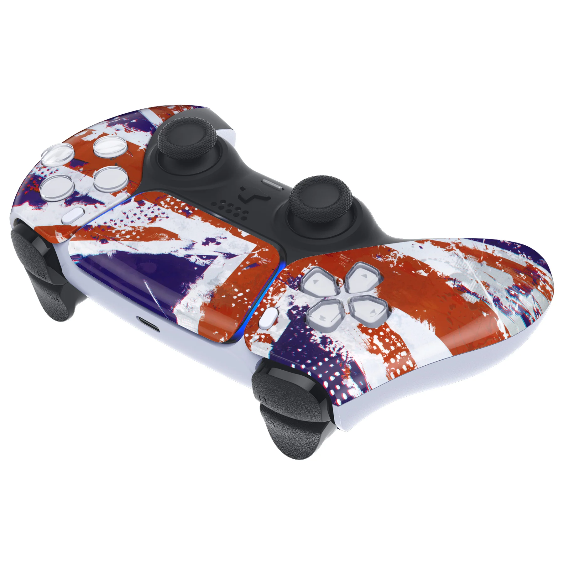 eXtremeRate Replacement Front Housing Shell with Touchpad Compatible with PS5 Controller BDM-010/020/030/040/050 - Impression UK Flag - Image 6