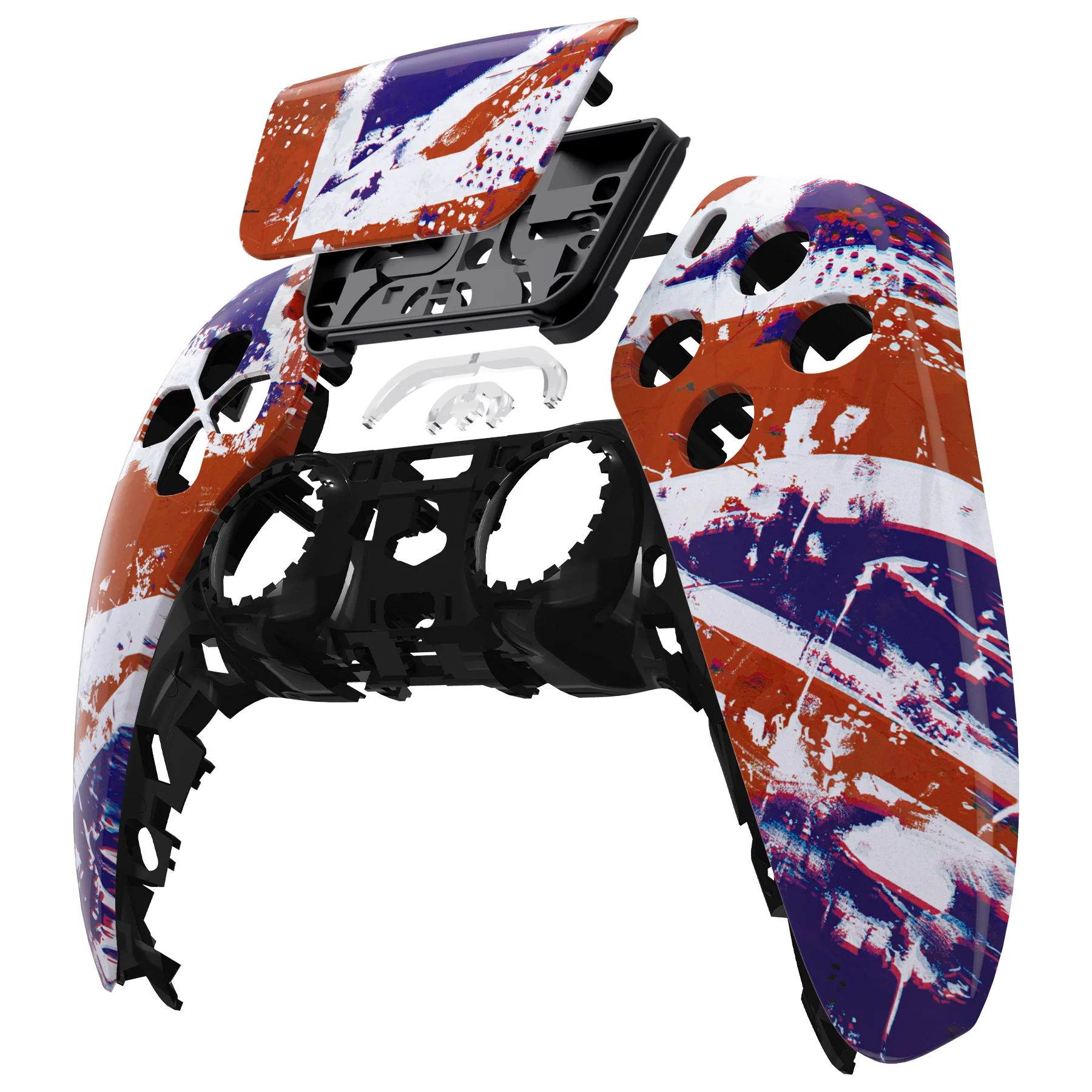 eXtremeRate Replacement Front Housing Shell with Touchpad Compatible with PS5 Controller BDM-010/020/030/040/050 - Impression UK Flag - Image 8
