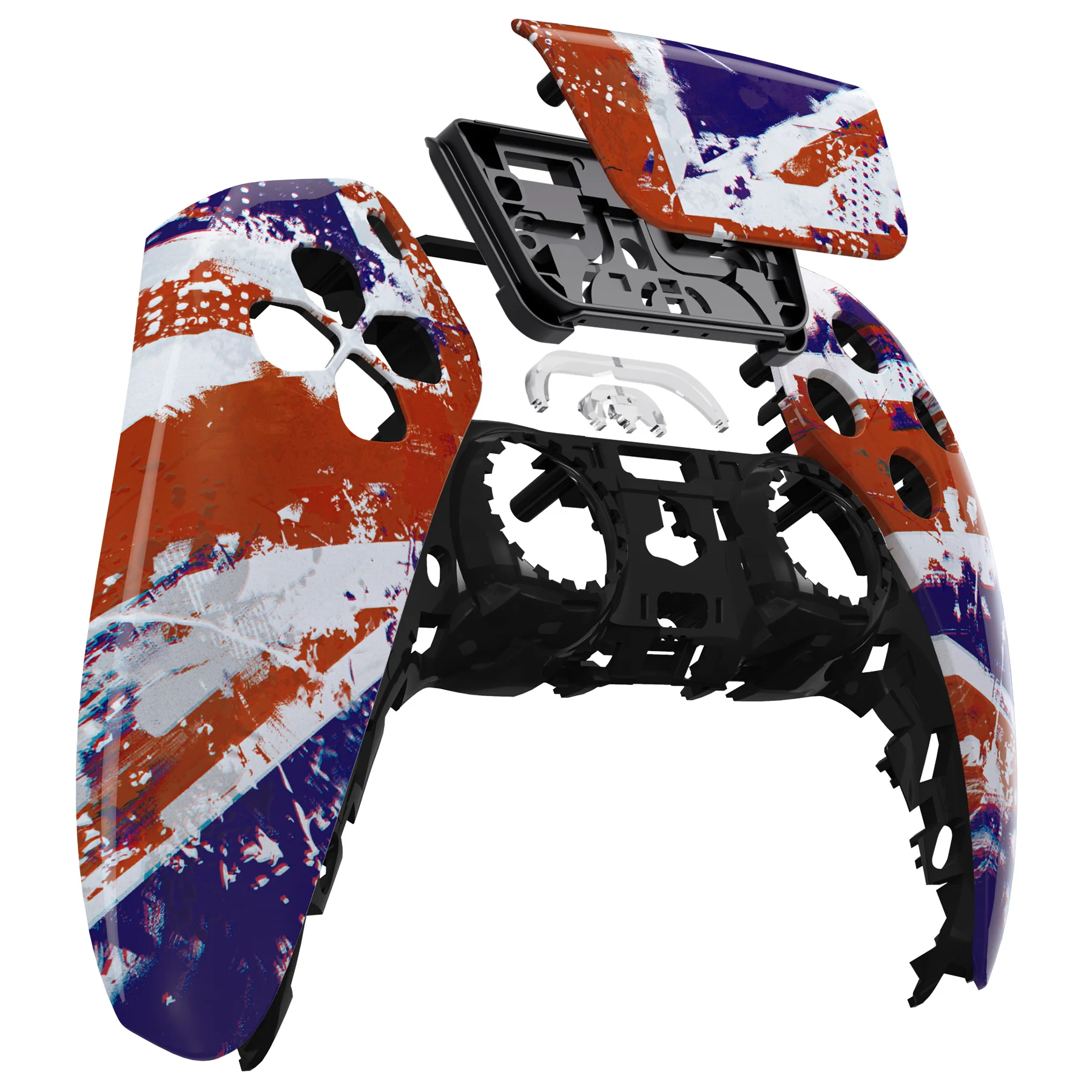 eXtremeRate Replacement Front Housing Shell with Touchpad Compatible with PS5 Controller BDM-010/020/030/040/050 - Impression UK Flag - Image 9