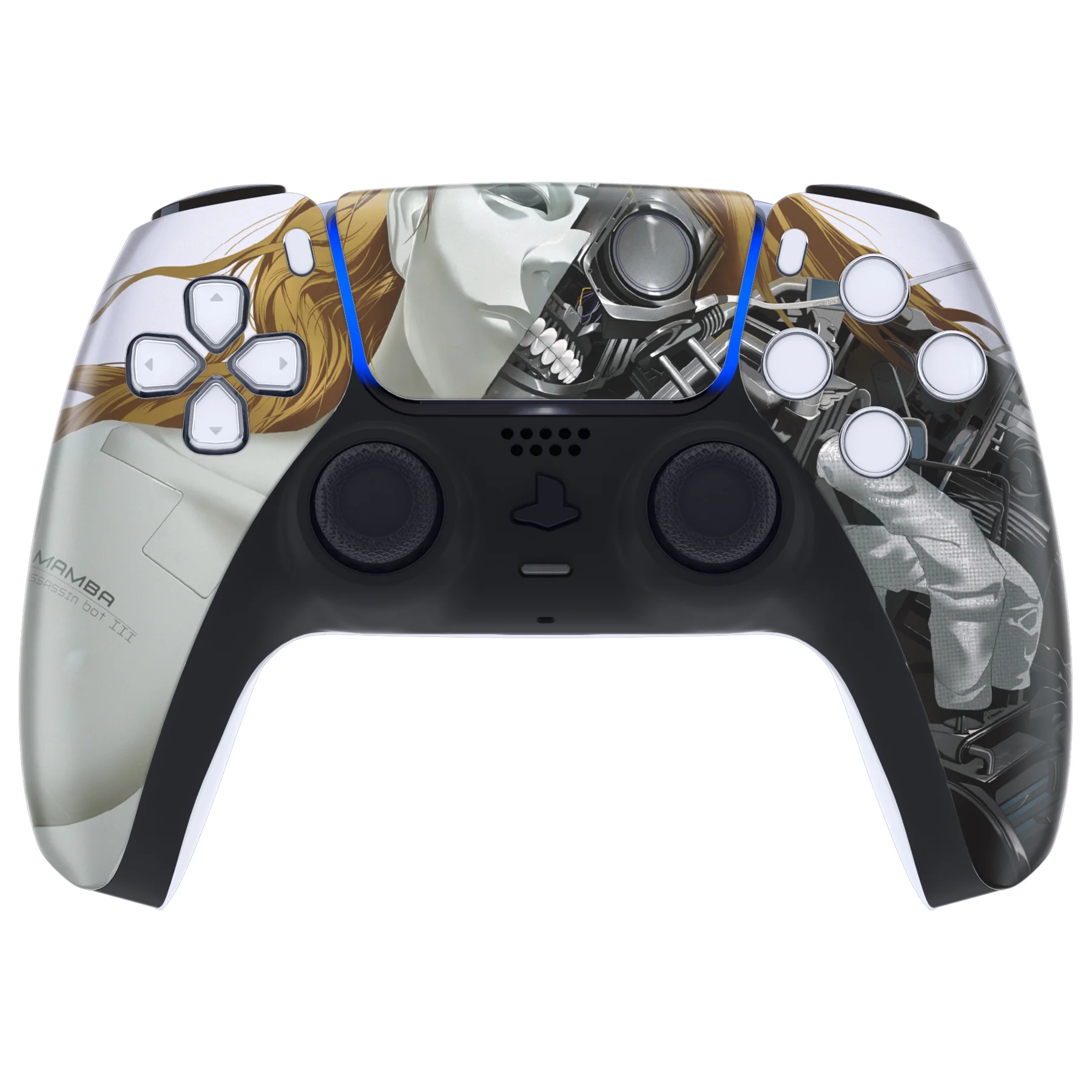 eXtremeRate Replacement Front Housing Shell with Touchpad Compatible with PS5 Controller BDM-010/020/030/040/050 - Mamba Assassin Bot III - Image 2