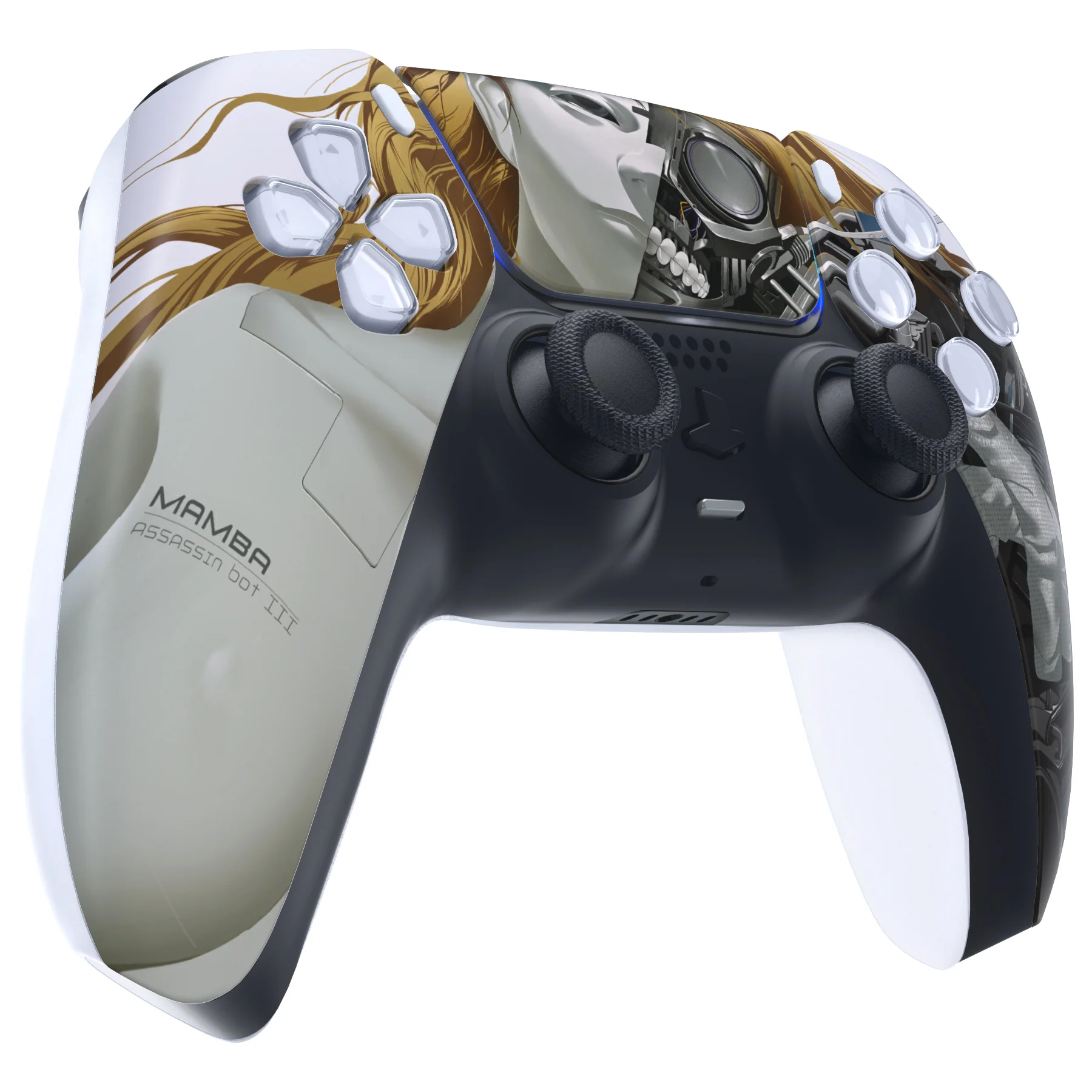 eXtremeRate Replacement Front Housing Shell with Touchpad Compatible with PS5 Controller BDM-010/020/030/040/050 - Mamba Assassin Bot III - Image 5