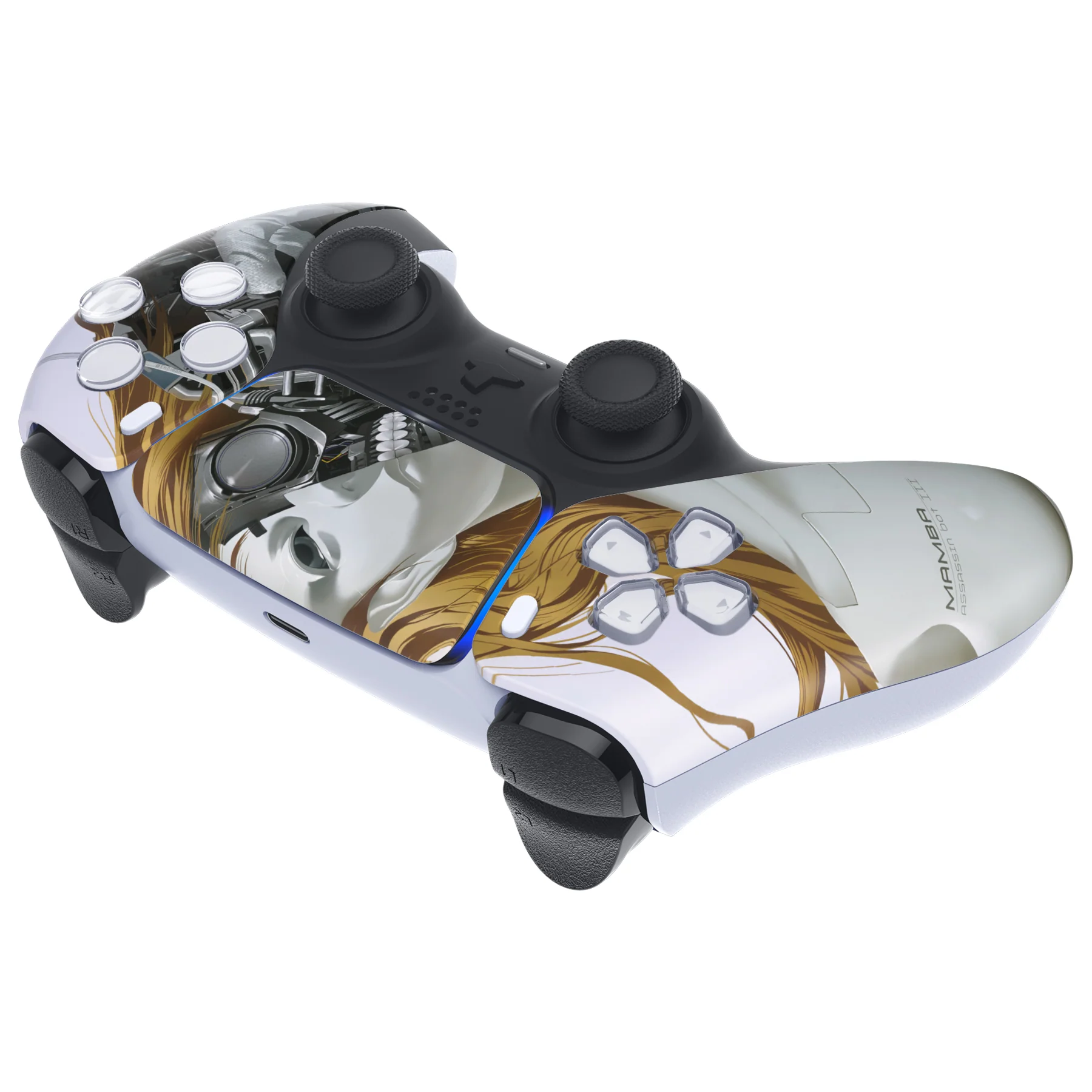 eXtremeRate Replacement Front Housing Shell with Touchpad Compatible with PS5 Controller BDM-010/020/030/040/050 - Mamba Assassin Bot III - Image 6