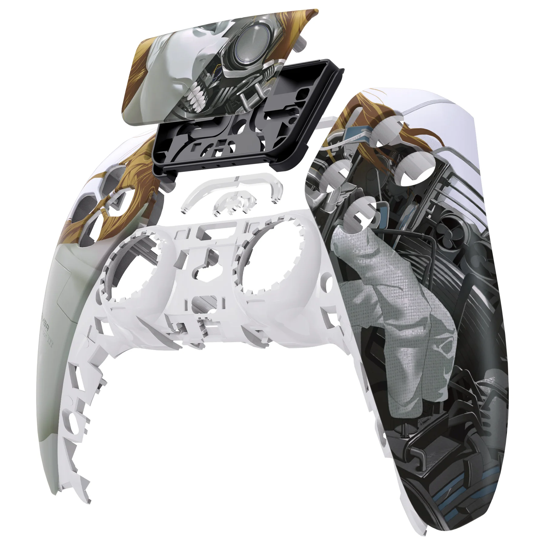 eXtremeRate Replacement Front Housing Shell with Touchpad Compatible with PS5 Controller BDM-010/020/030/040/050 - Mamba Assassin Bot III - Image 8