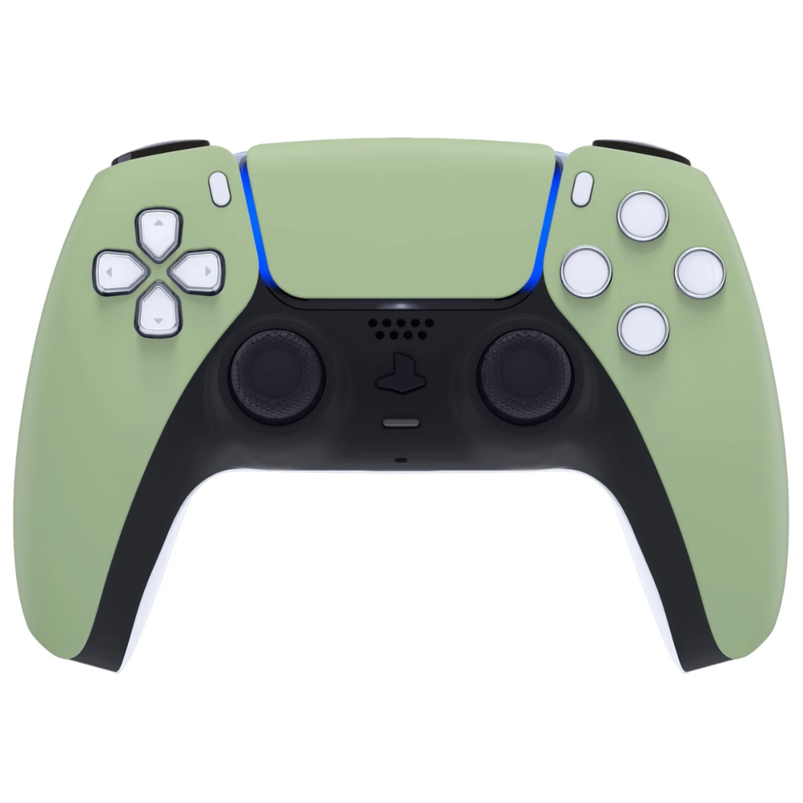 eXtremeRate Replacement Front Housing Shell with Touchpad Compatible with PS5 Controller BDM-010/020/030/040/050 - Matcha Green - Image 2