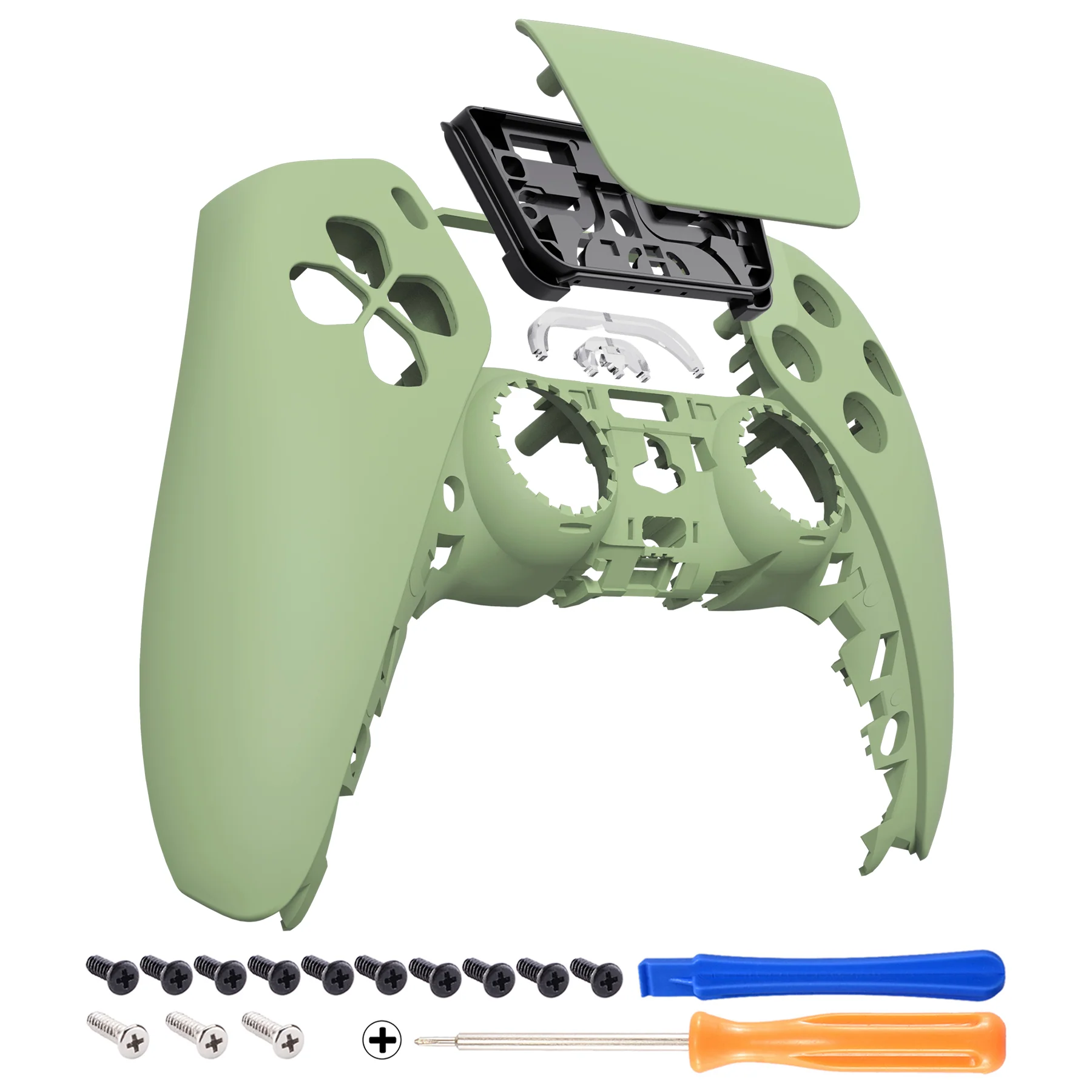eXtremeRate Replacement Front Housing Shell with Touchpad Compatible with PS5 Controller BDM-010/020/030/040/050 - Matcha Green - Image 7
