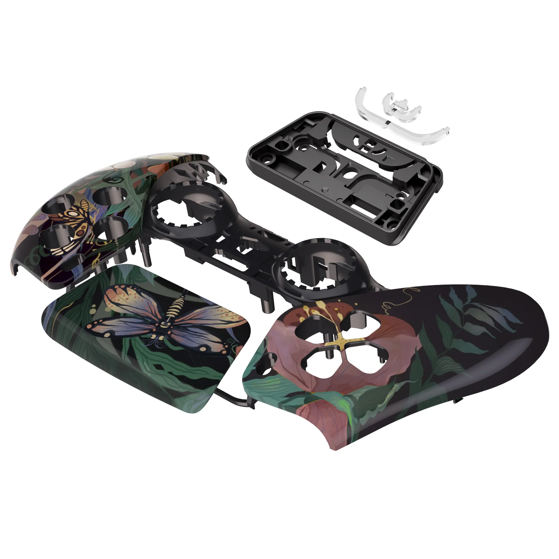 eXtremeRate Replacement Front Housing Shell with Touchpad Compatible with PS5 Controller BDM-010/020/030/040/050 - Mysterious Garden - Image 10
