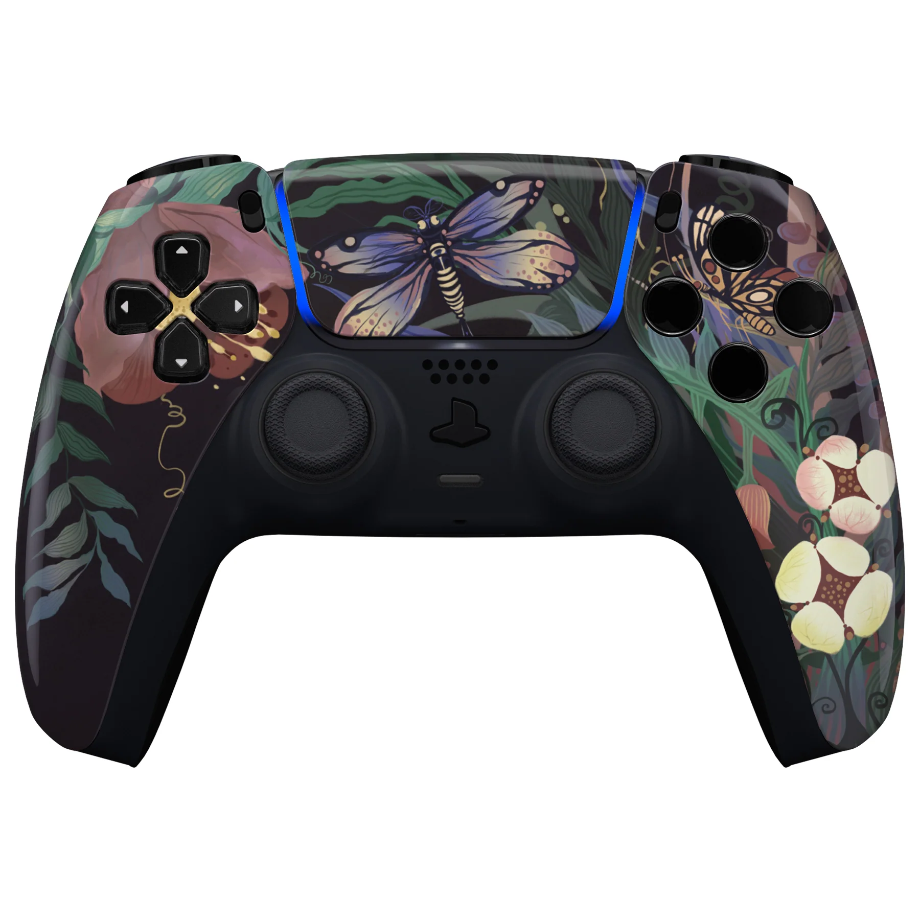eXtremeRate Replacement Front Housing Shell with Touchpad Compatible with PS5 Controller BDM-010/020/030/040/050 - Mysterious Garden - Image 2