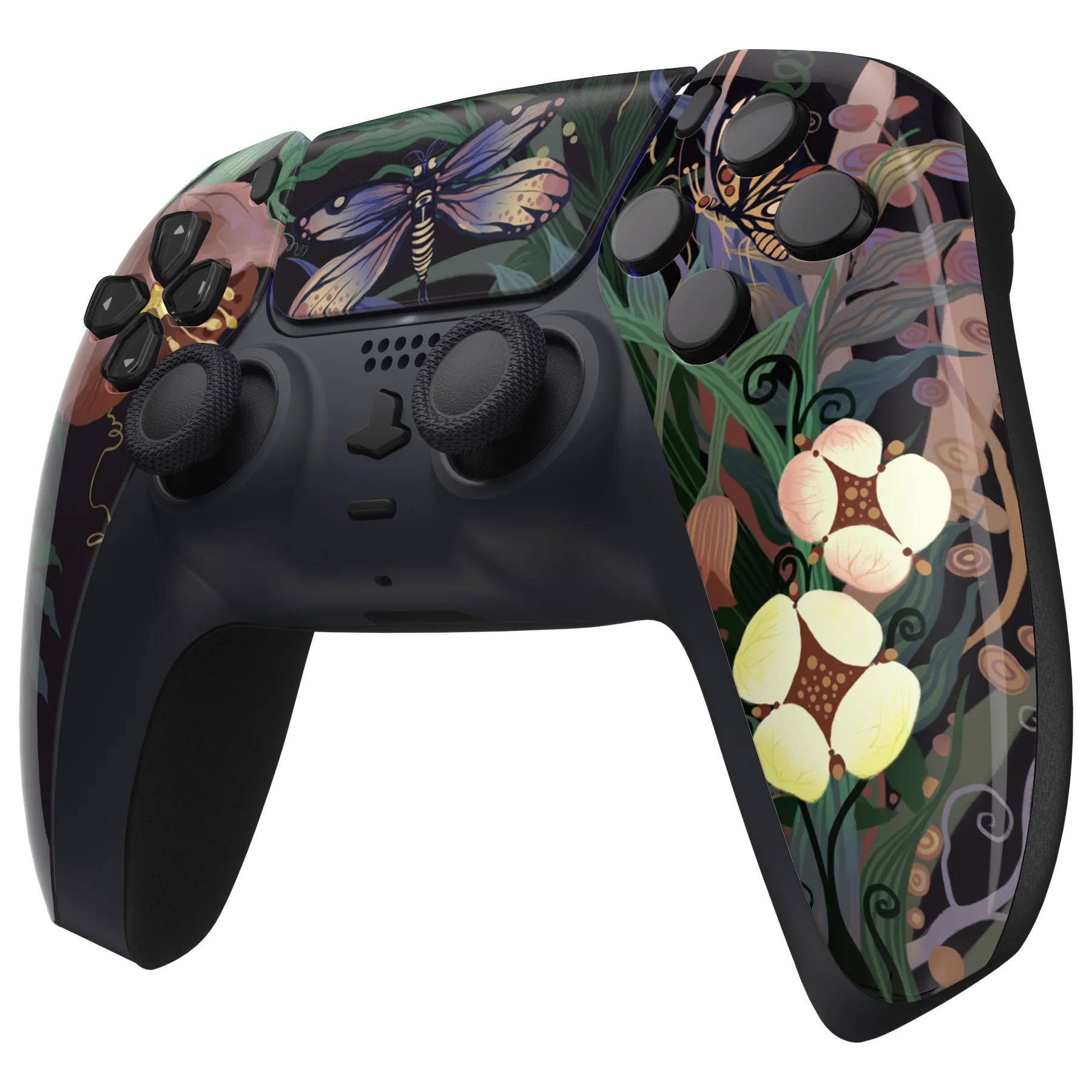 eXtremeRate Replacement Front Housing Shell with Touchpad Compatible with PS5 Controller BDM-010/020/030/040/050 - Mysterious Garden - Image 4