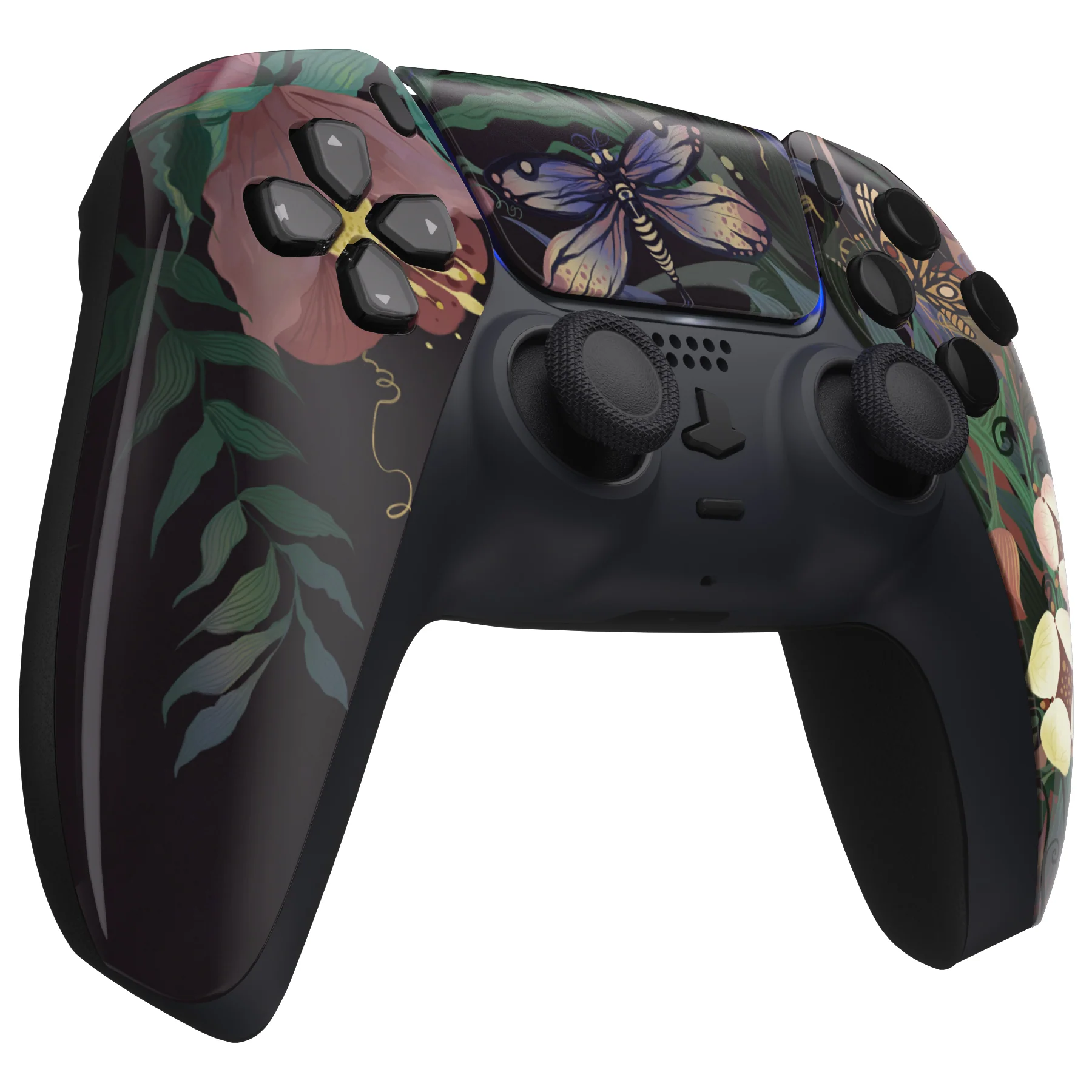 eXtremeRate Replacement Front Housing Shell with Touchpad Compatible with PS5 Controller BDM-010/020/030/040/050 - Mysterious Garden - Image 5