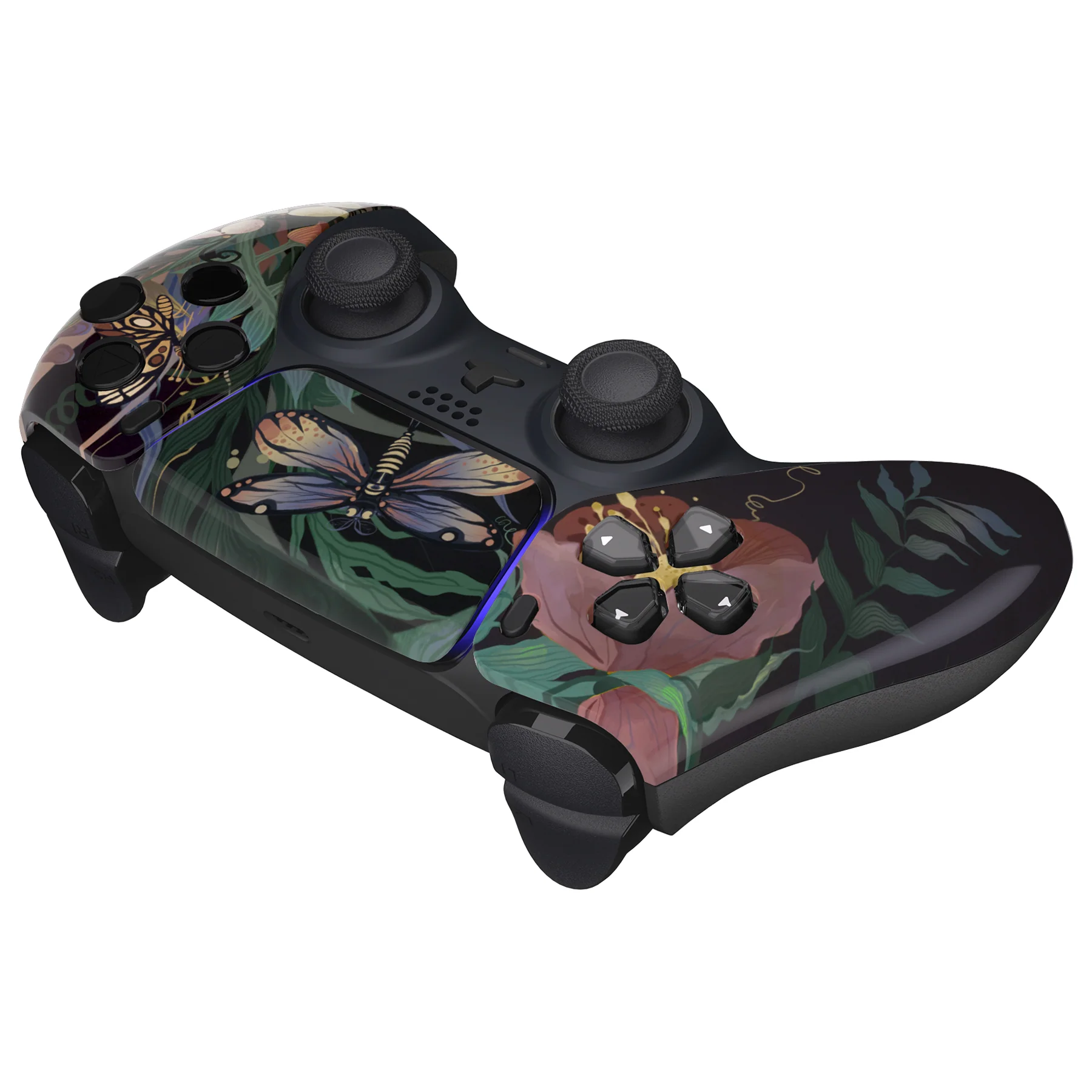 eXtremeRate Replacement Front Housing Shell with Touchpad Compatible with PS5 Controller BDM-010/020/030/040/050 - Mysterious Garden - Image 6