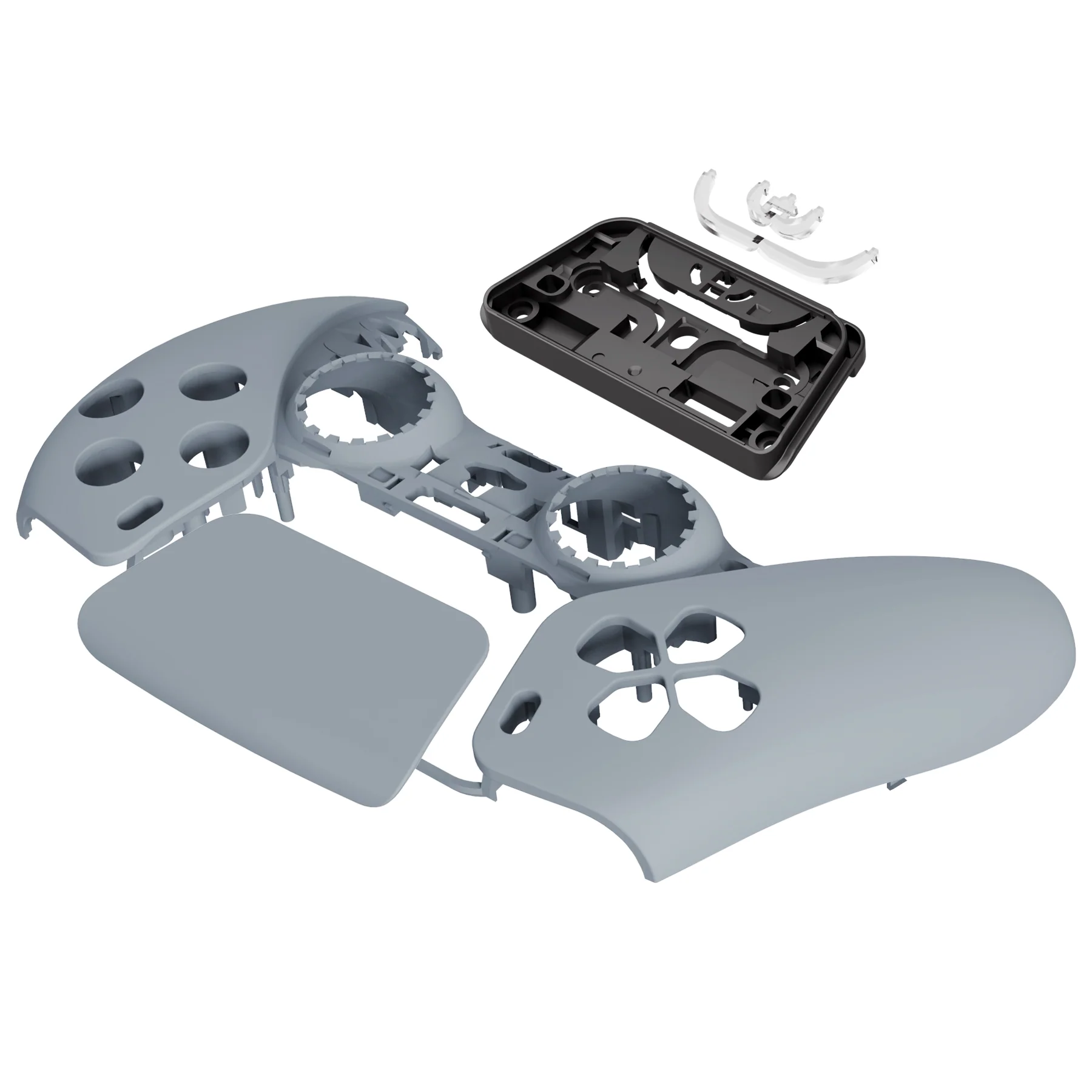 eXtremeRate Replacement Front Housing Shell with Touchpad Compatible with PS5 Controller BDM-010/020/030/040/050/060 - New Hope Gray - Image 10