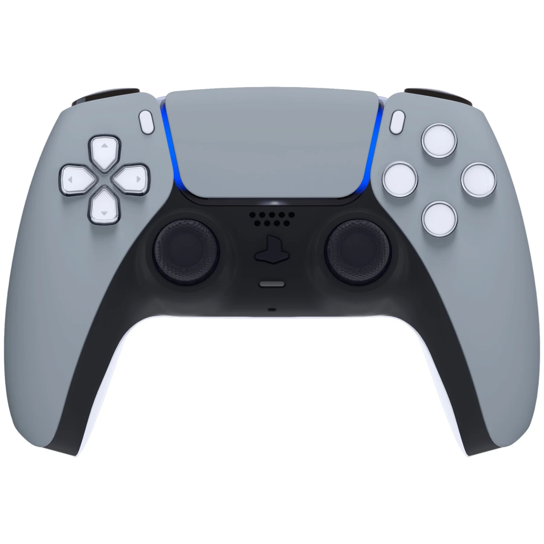 eXtremeRate Replacement Front Housing Shell with Touchpad Compatible with PS5 Controller BDM-010/020/030/040/050/060 - New Hope Gray - Image 2