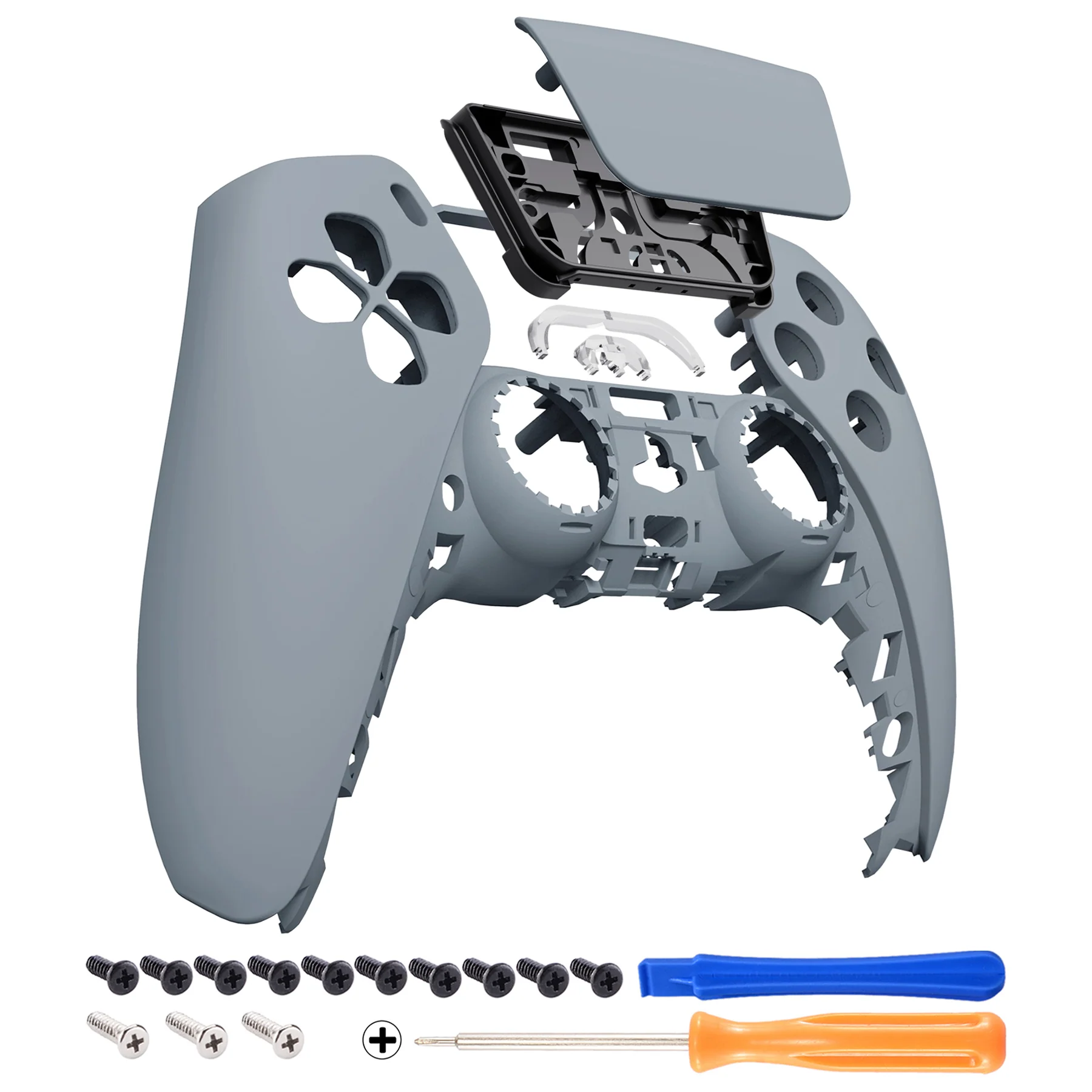 eXtremeRate Replacement Front Housing Shell with Touchpad Compatible with PS5 Controller BDM-010/020/030/040/050/060 - New Hope Gray - Image 7