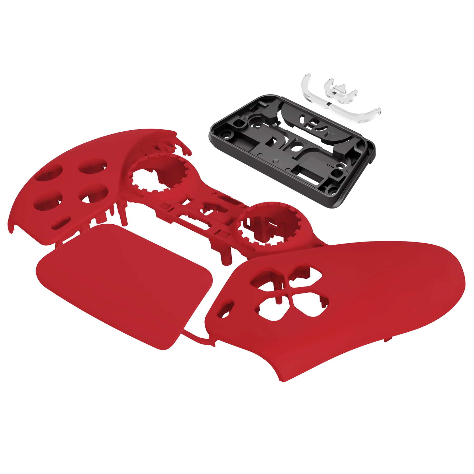 eXtremeRate Replacement Front Housing Shell with Touchpad Compatible with PS5 Controller BDM-010/020/030/040/050 - Passion Red - Image 10