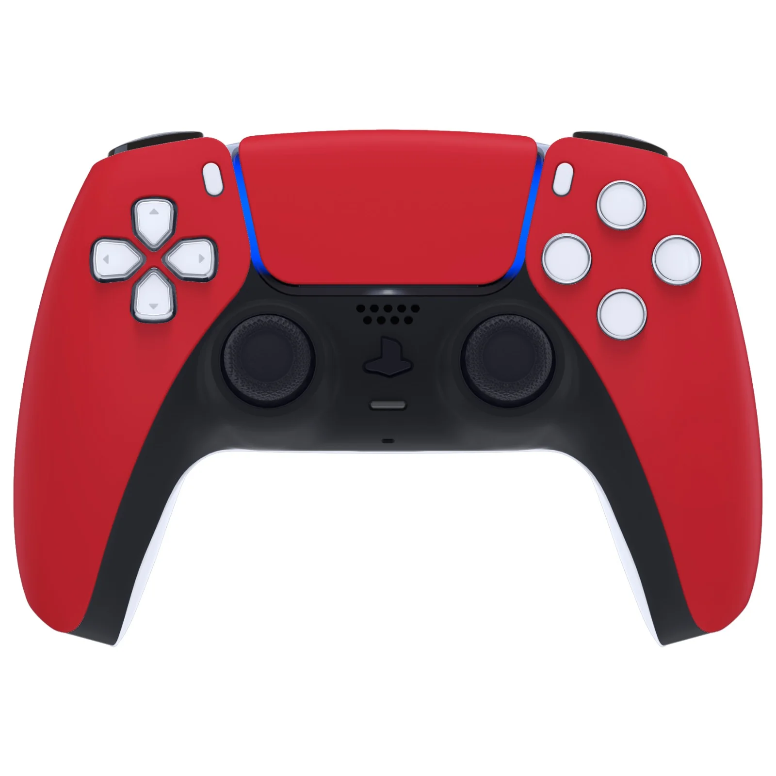 eXtremeRate Replacement Front Housing Shell with Touchpad Compatible with PS5 Controller BDM-010/020/030/040/050 - Passion Red - Image 2