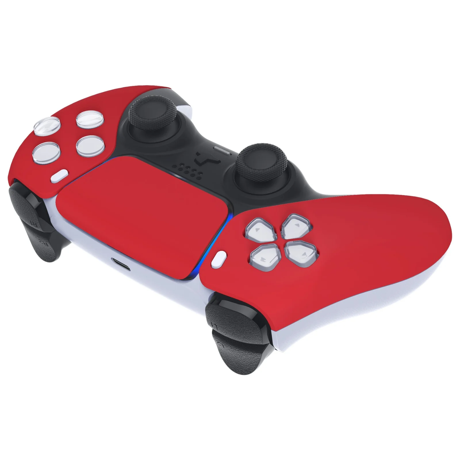 eXtremeRate Replacement Front Housing Shell with Touchpad Compatible with PS5 Controller BDM-010/020/030/040/050 - Passion Red - Image 6