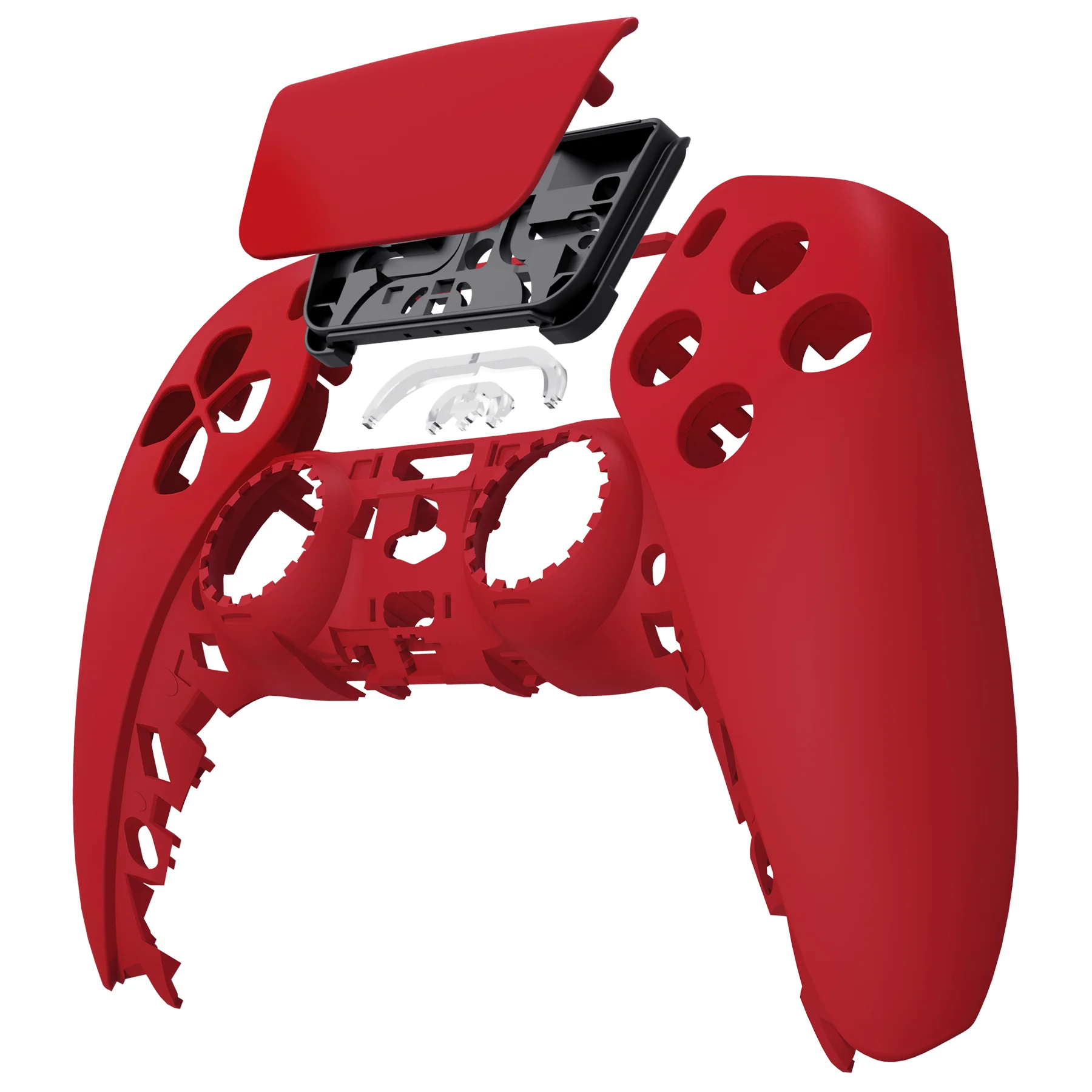 eXtremeRate Replacement Front Housing Shell with Touchpad Compatible with PS5 Controller BDM-010/020/030/040/050 - Passion Red - Image 8