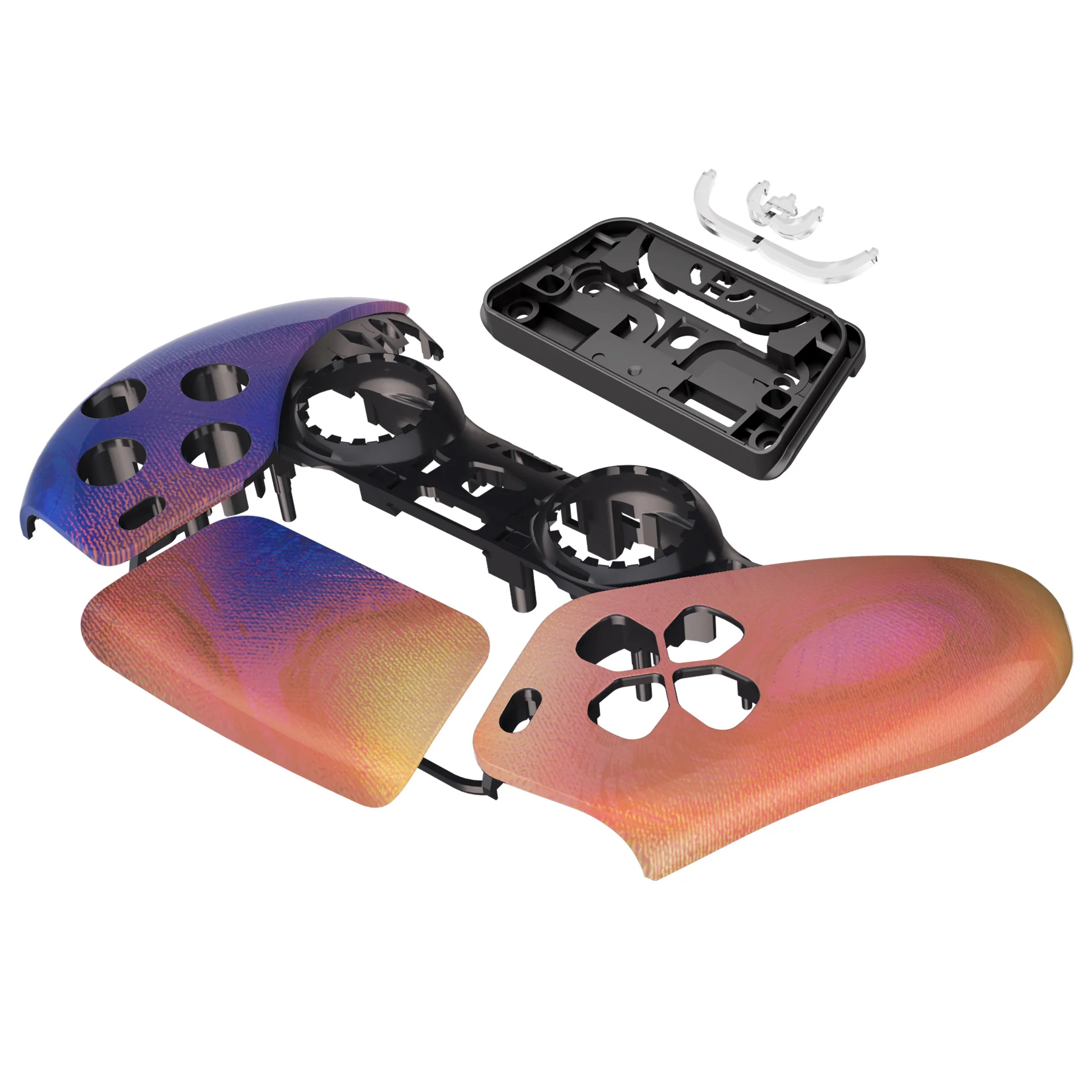 eXtremeRate Replacement Front Housing Shell with Touchpad Compatible with PS5 Controller BDM-010/020/030/040/050 - Purple Red Swirl - Image 10