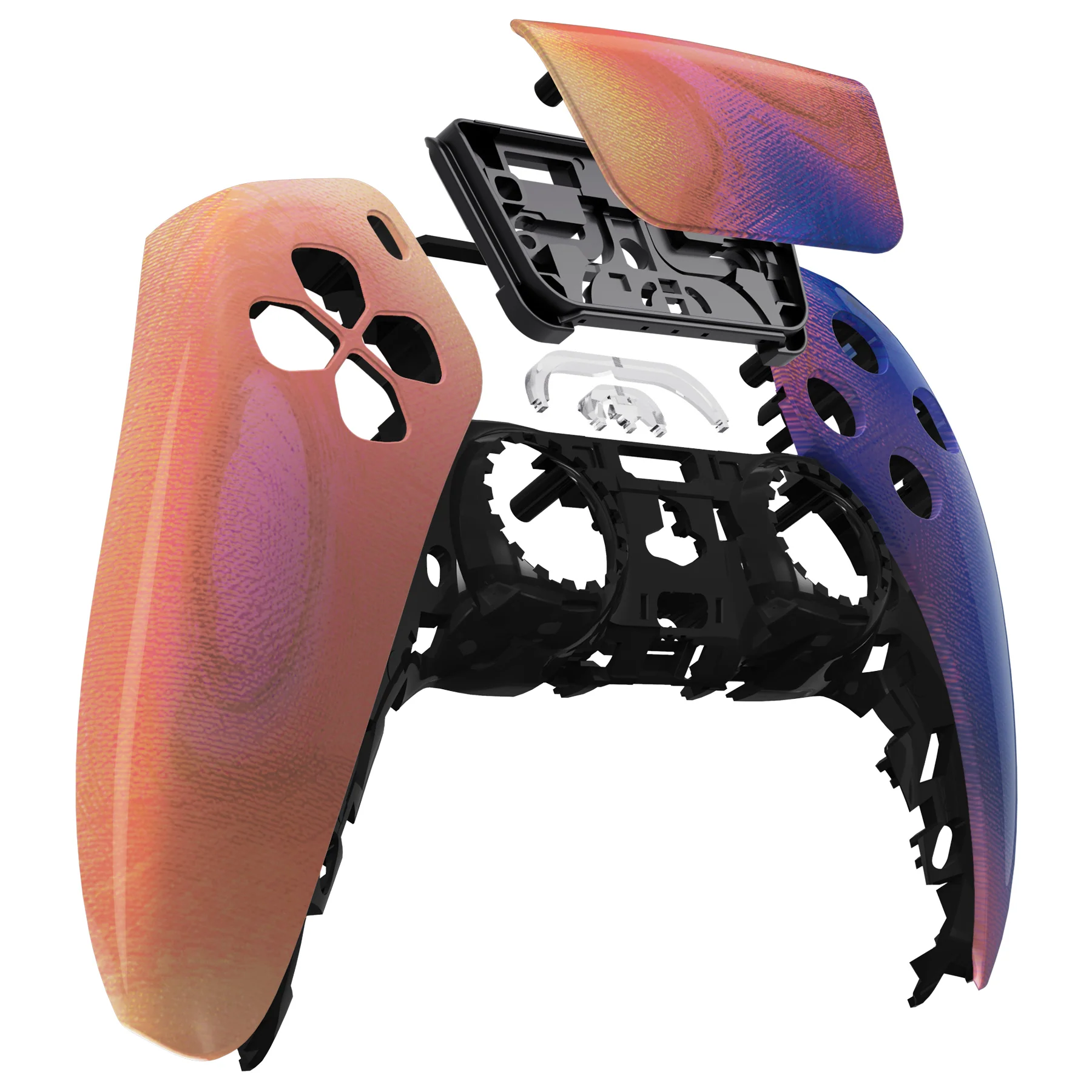 eXtremeRate Replacement Front Housing Shell with Touchpad Compatible with PS5 Controller BDM-010/020/030/040/050 - Purple Red Swirl - Image 9