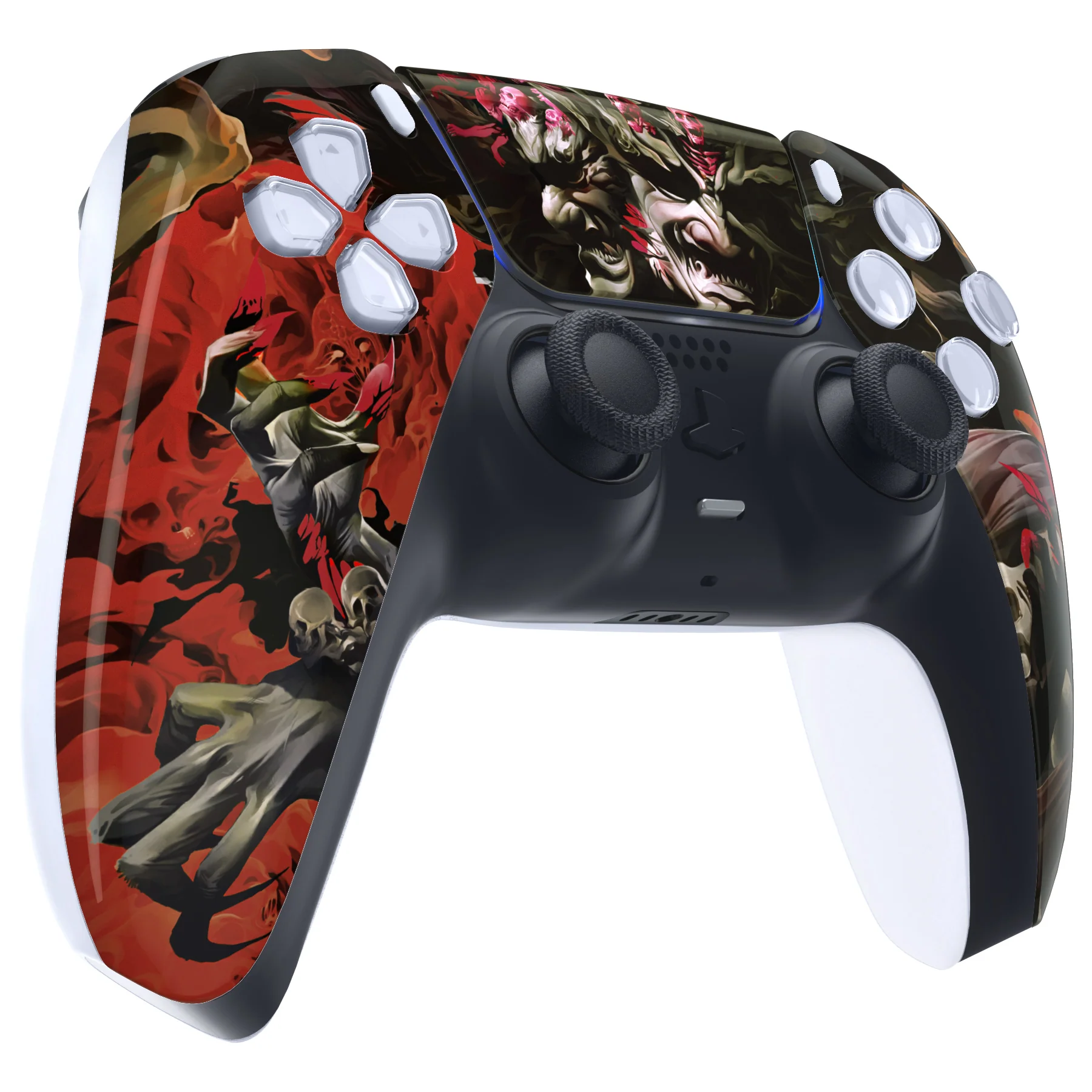 eXtremeRate Replacement Front Housing Shell with Touchpad Compatible with PS5 Controller BDM-010/020/030/040/050 - Rage of Asura - Image 5