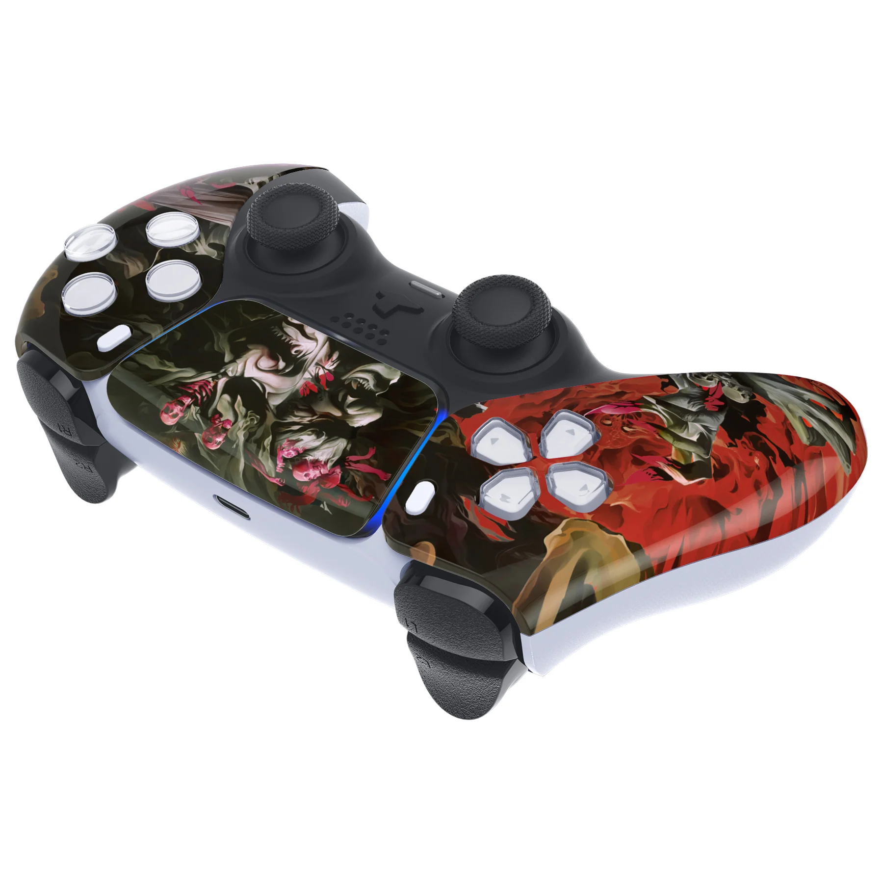 eXtremeRate Replacement Front Housing Shell with Touchpad Compatible with PS5 Controller BDM-010/020/030/040/050 - Rage of Asura - Image 6