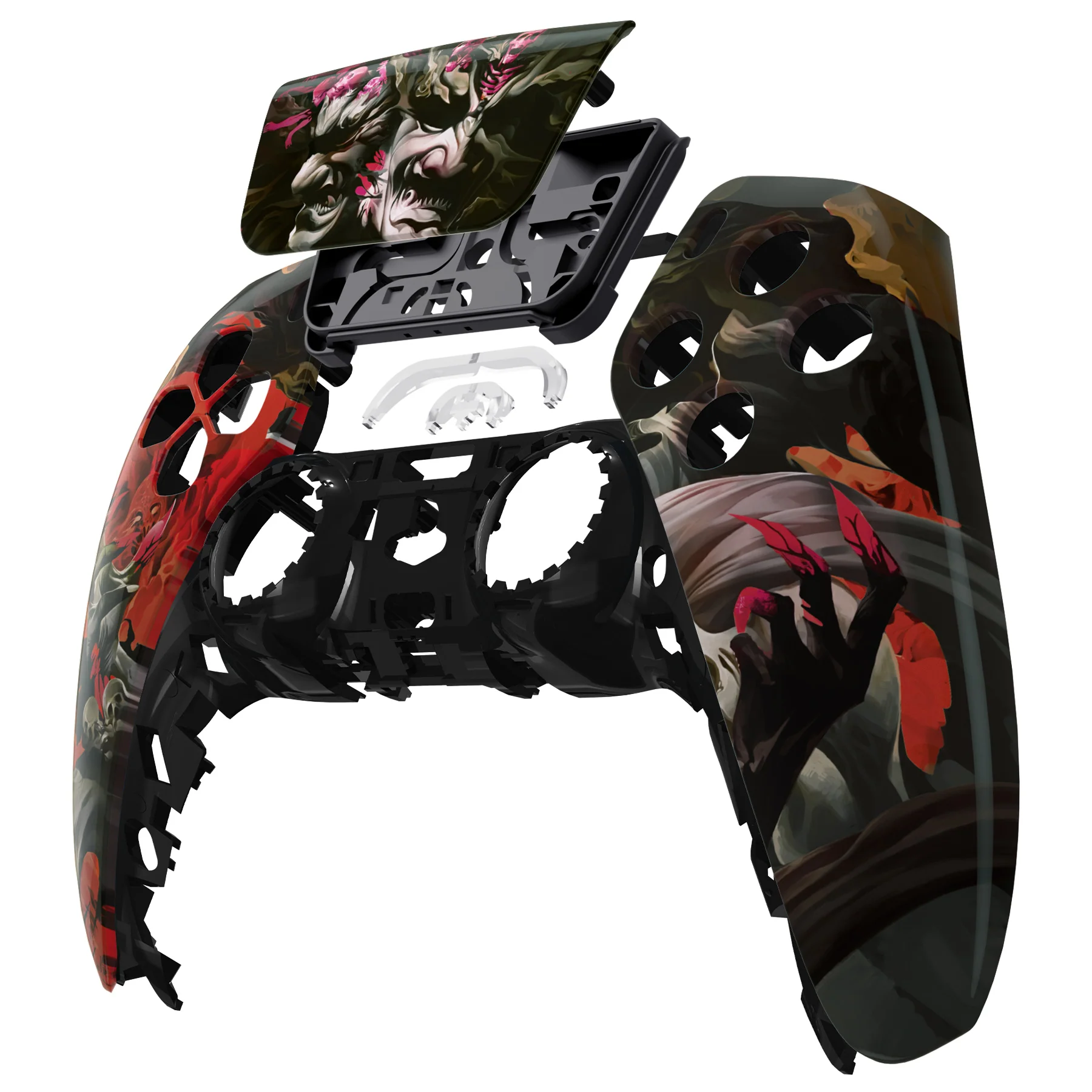 eXtremeRate Replacement Front Housing Shell with Touchpad Compatible with PS5 Controller BDM-010/020/030/040/050 - Rage of Asura - Image 8