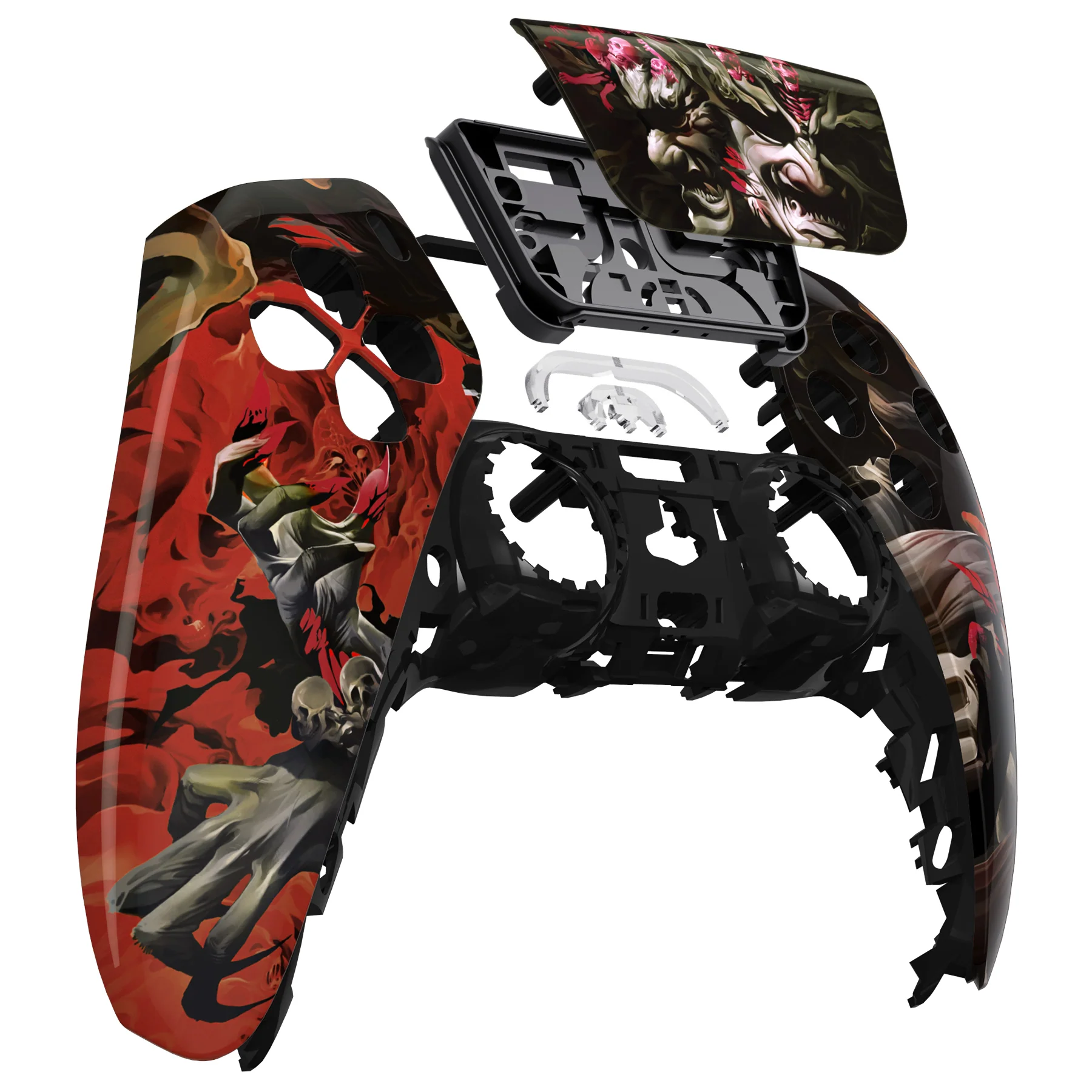 eXtremeRate Replacement Front Housing Shell with Touchpad Compatible with PS5 Controller BDM-010/020/030/040/050 - Rage of Asura - Image 9