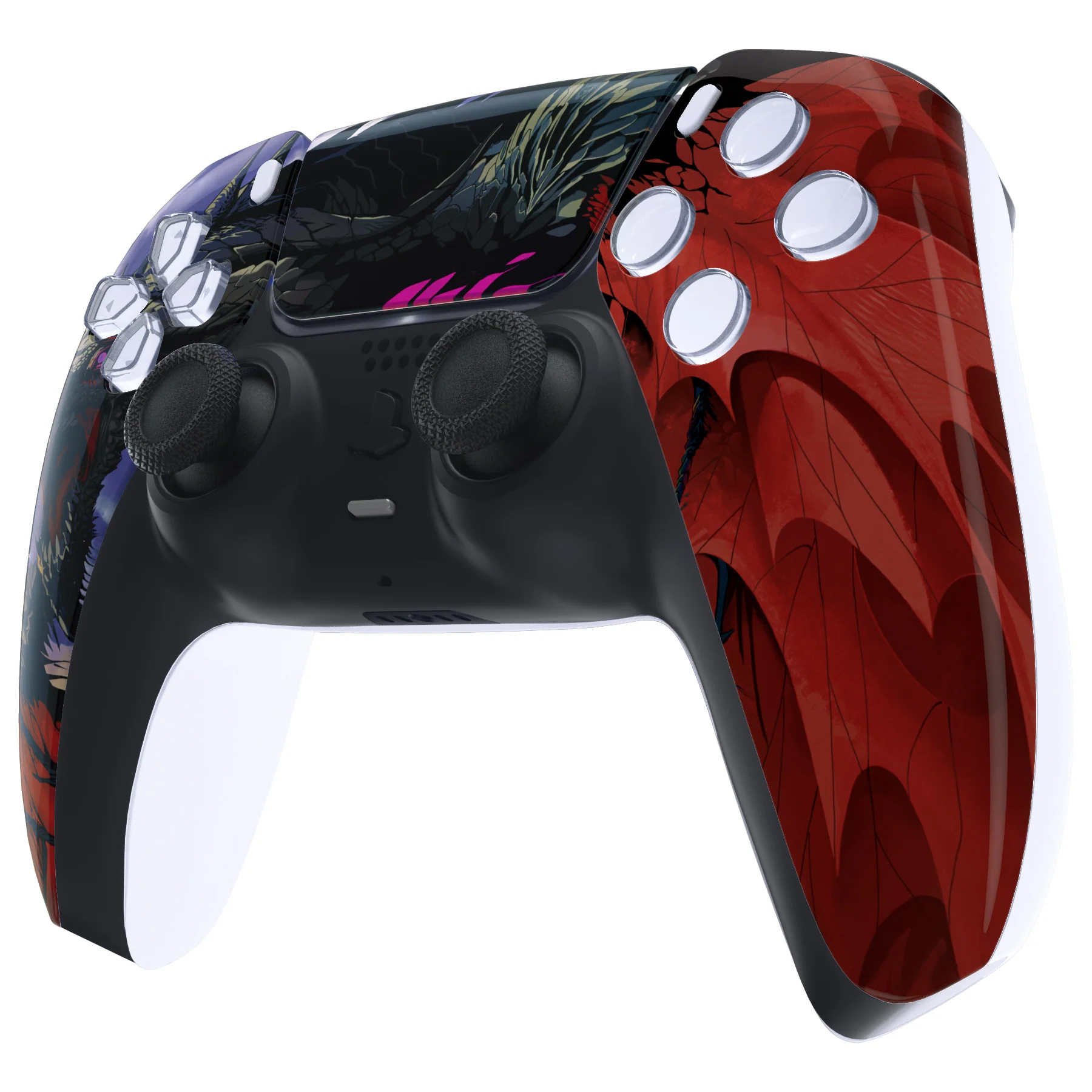eXtremeRate Replacement Front Housing Shell with Touchpad Compatible with PS5 Controller BDM-010/020/030/040/050 - Roaring Dragon - Image 4