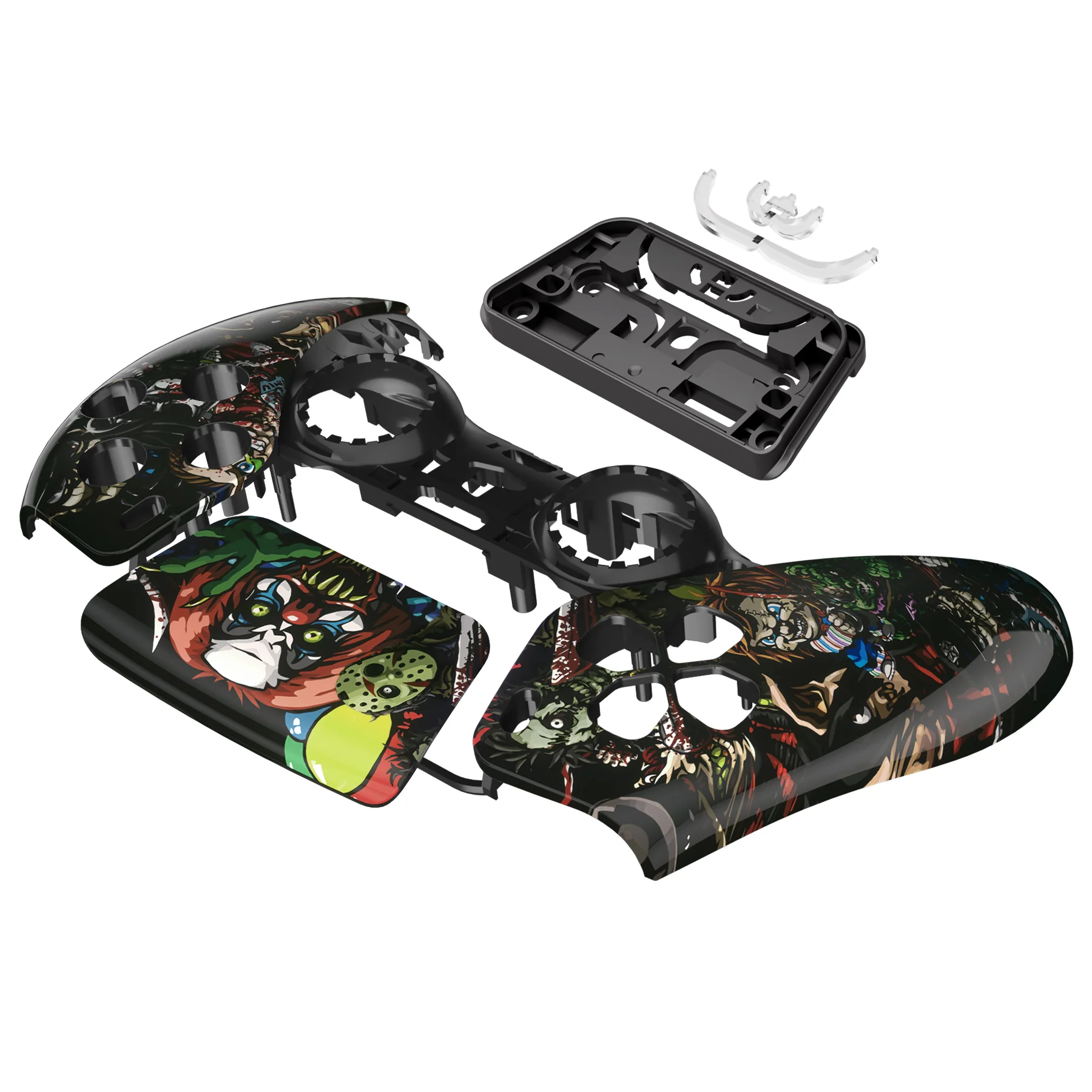 eXtremeRate Replacement Front Housing Shell with Touchpad Compatible with PS5 Controller BDM-010/020/030/040/050 - Scary Party - Image 10