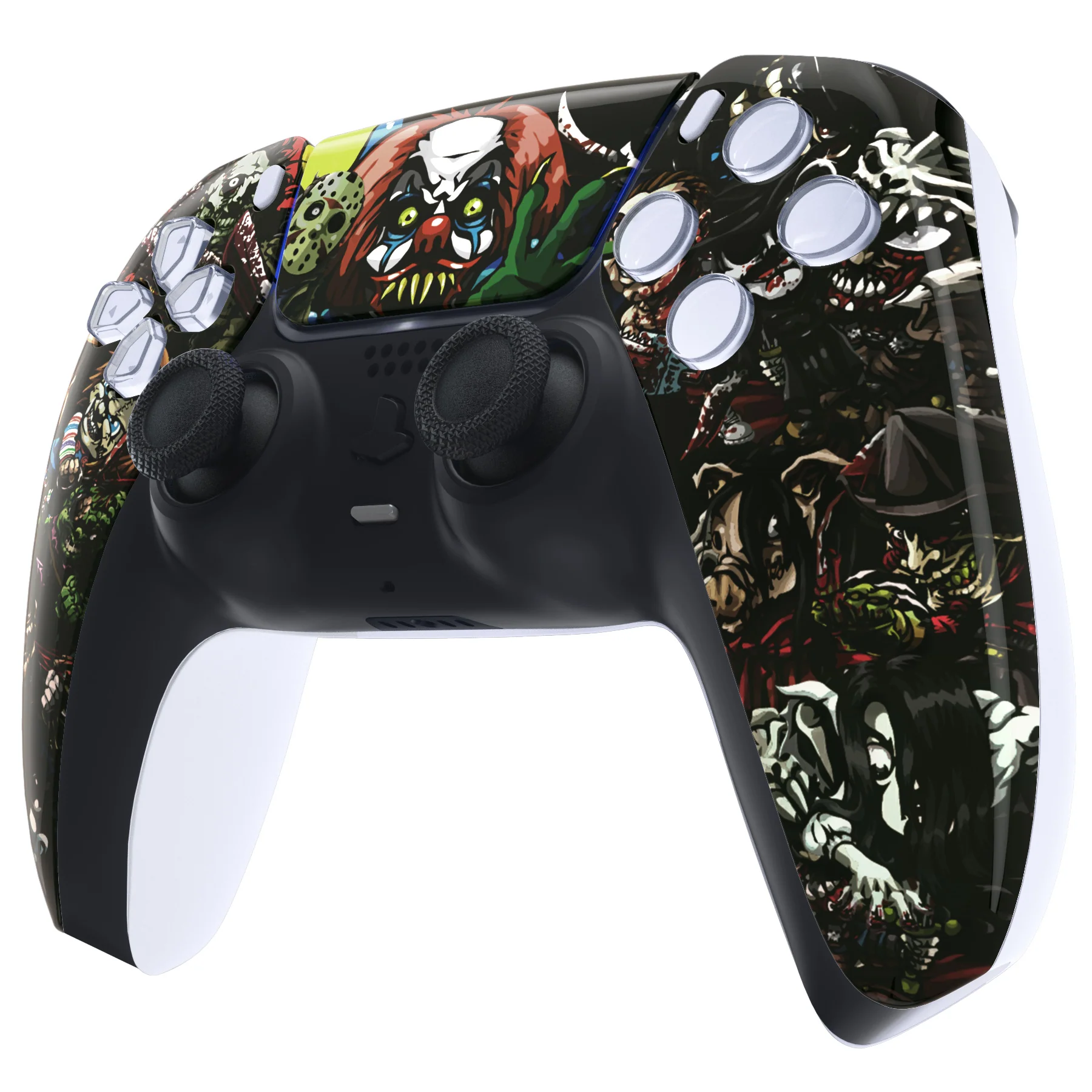 eXtremeRate Replacement Front Housing Shell with Touchpad Compatible with PS5 Controller BDM-010/020/030/040/050 - Scary Party - Image 4