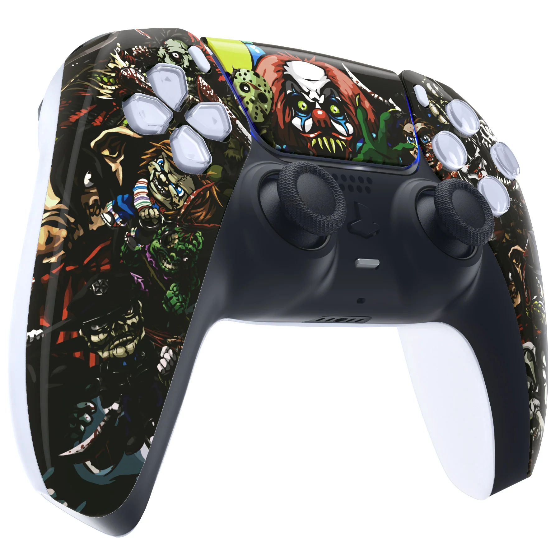 eXtremeRate Replacement Front Housing Shell with Touchpad Compatible with PS5 Controller BDM-010/020/030/040/050 - Scary Party - Image 5