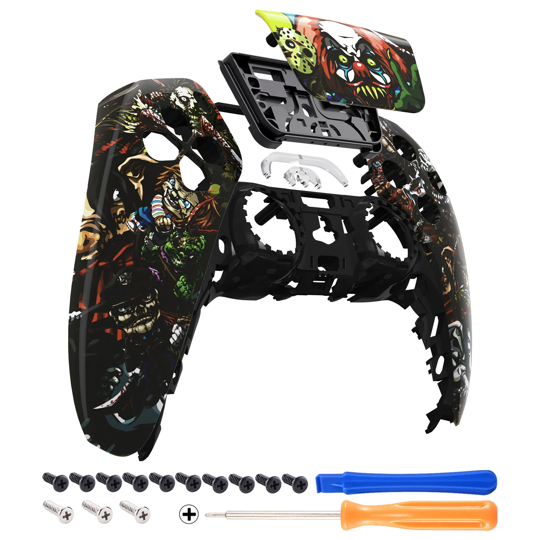 eXtremeRate Replacement Front Housing Shell with Touchpad Compatible with PS5 Controller BDM-010/020/030/040/050 - Scary Party - Image 7