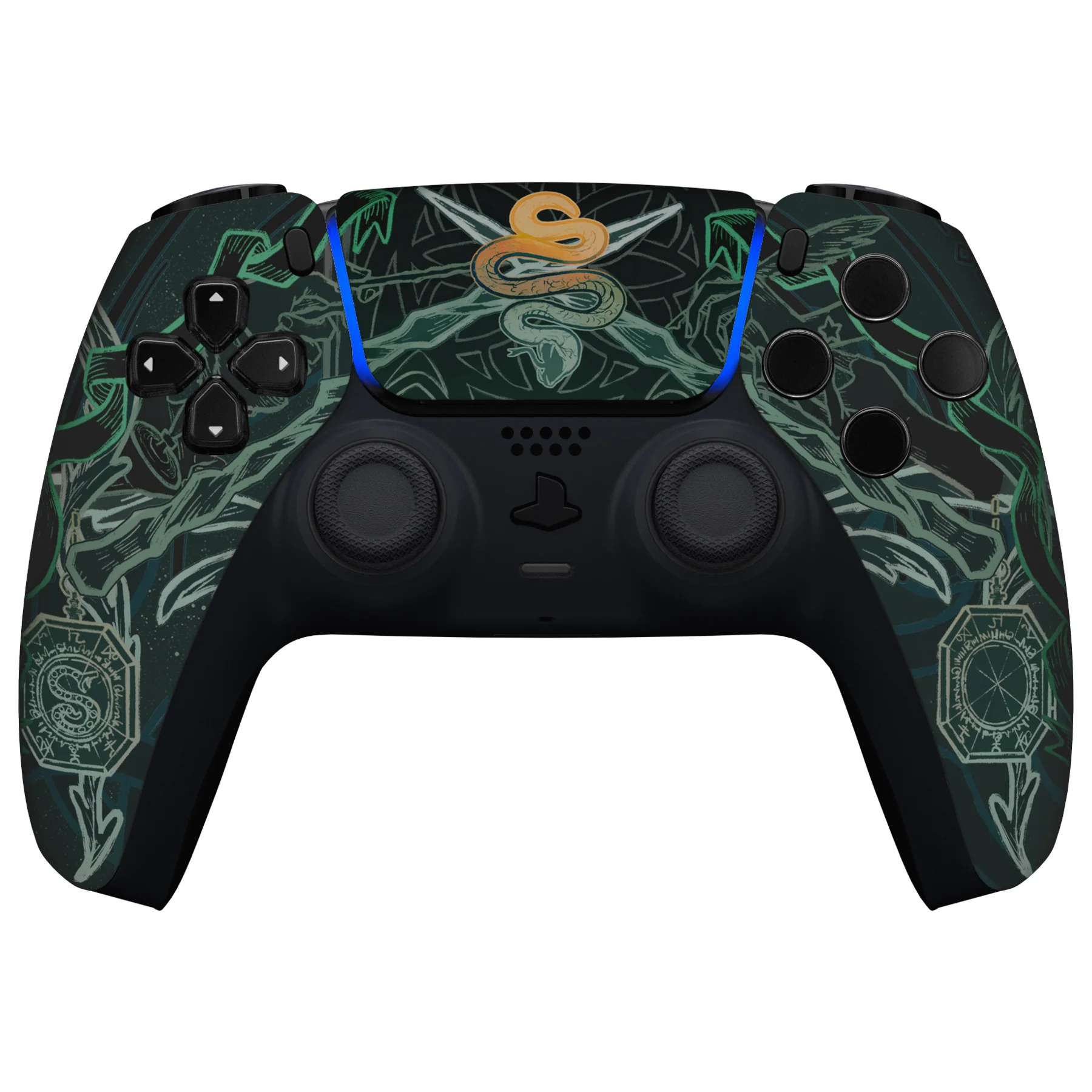 eXtremeRate Replacement Front Housing Shell with Touchpad Compatible with PS5 Controller BDM-010/020/030/040/050 - Serpent Totem - Image 2