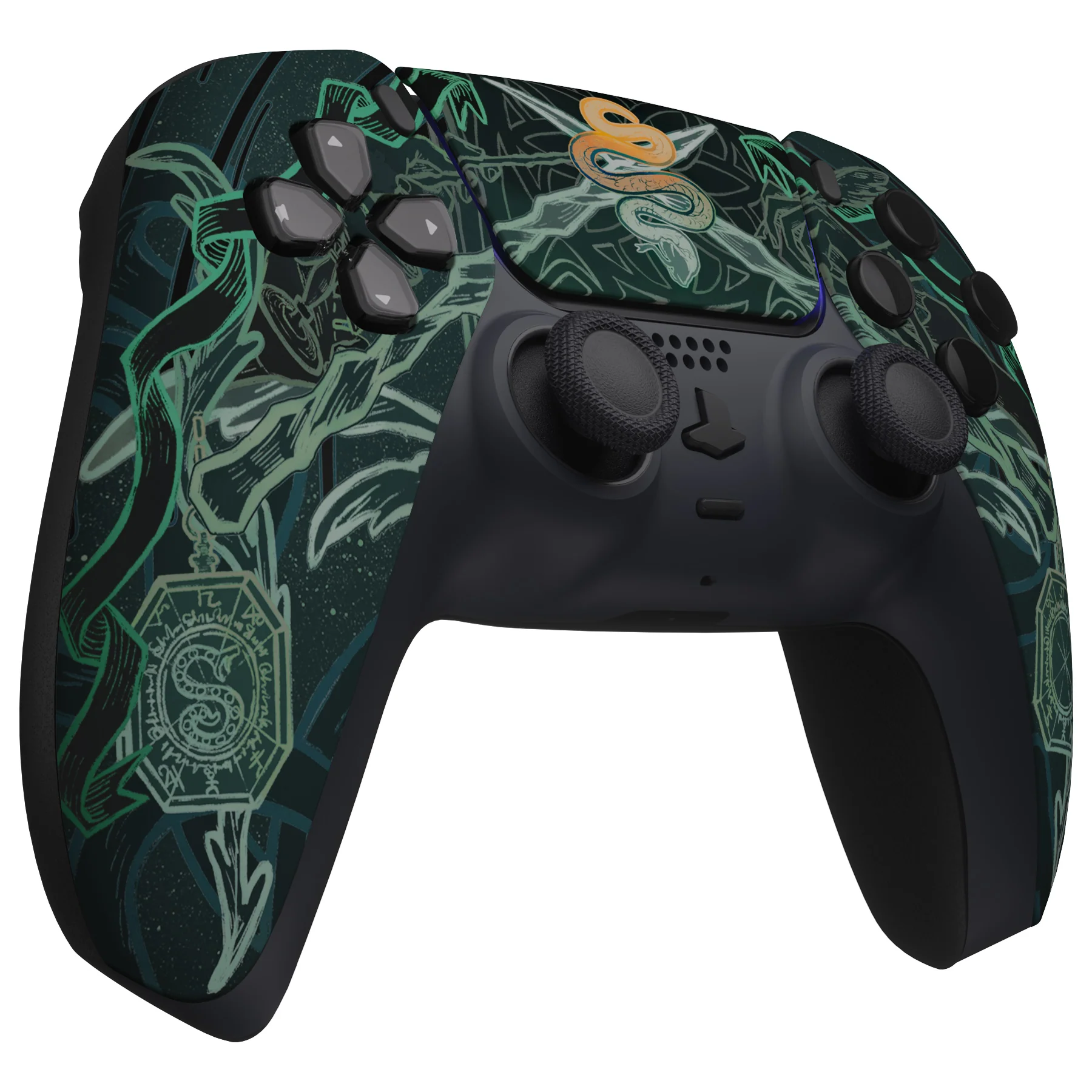 eXtremeRate Replacement Front Housing Shell with Touchpad Compatible with PS5 Controller BDM-010/020/030/040/050 - Serpent Totem - Image 5