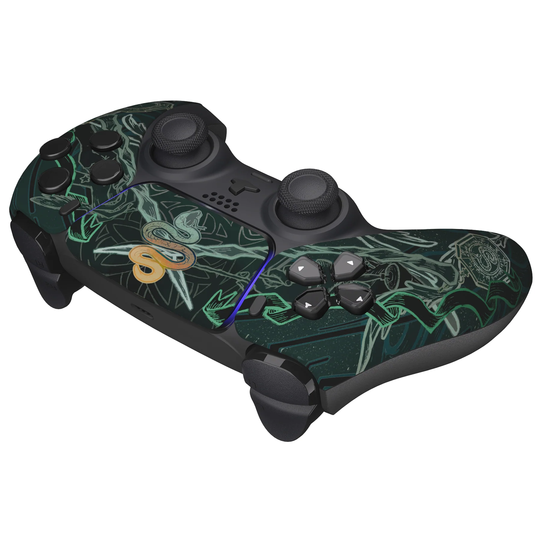 eXtremeRate Replacement Front Housing Shell with Touchpad Compatible with PS5 Controller BDM-010/020/030/040/050 - Serpent Totem - Image 6