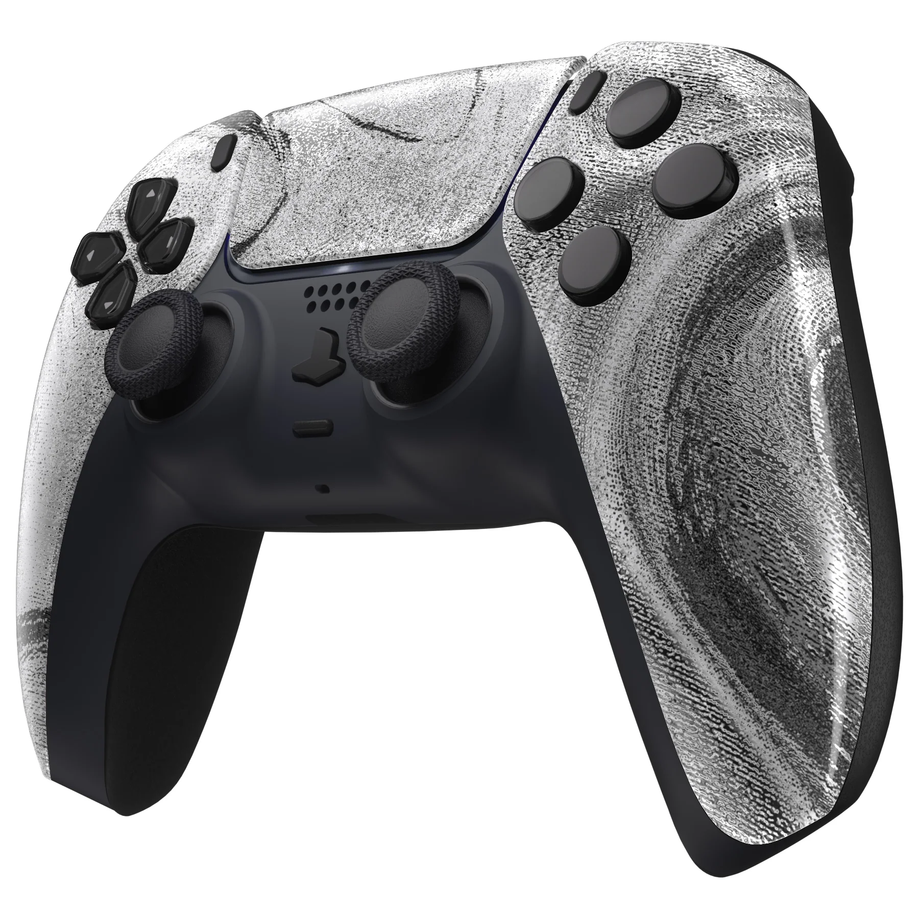 eXtremeRate Replacement Front Housing Shell with Touchpad Compatible with PS5 Controller BDM-010/020/030/040/050 - Silver Wave - Image 4