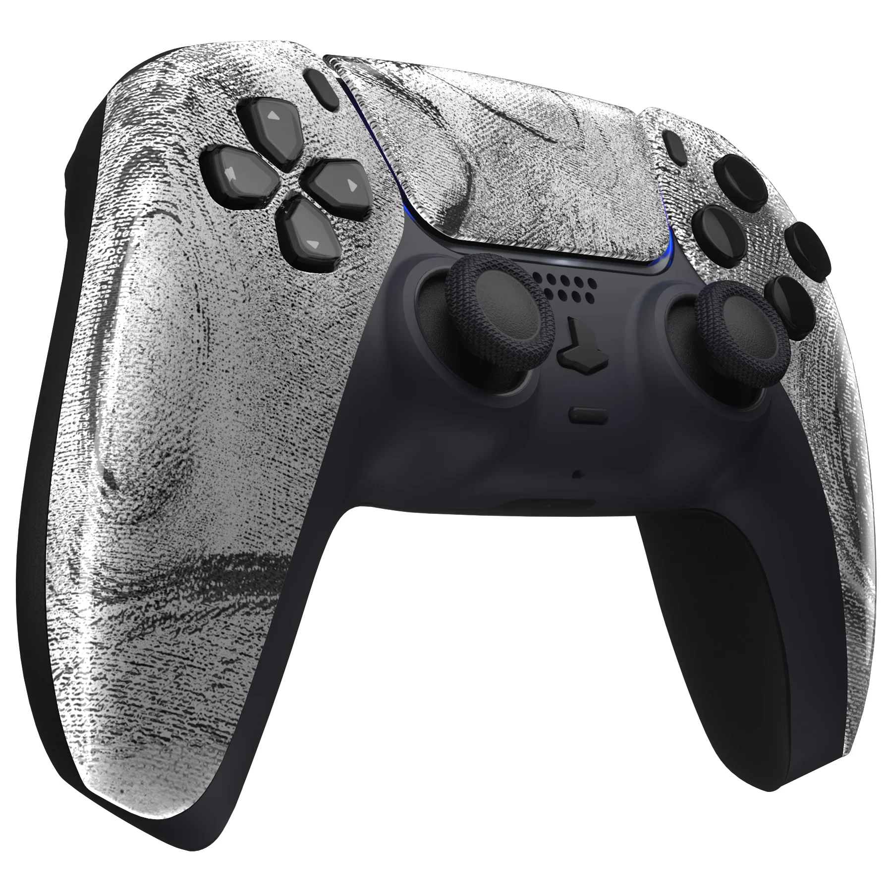 eXtremeRate Replacement Front Housing Shell with Touchpad Compatible with PS5 Controller BDM-010/020/030/040/050 - Silver Wave - Image 5