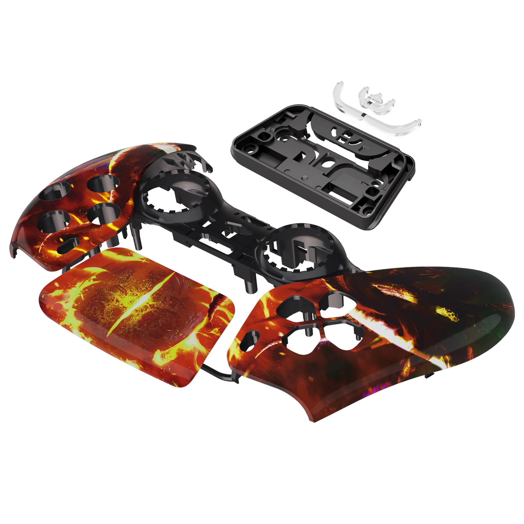eXtremeRate Replacement Front Housing Shell with Touchpad Compatible with PS5 Controller BDM-010/020/030/040/050 - The Great Flaming Overlord - Image 10
