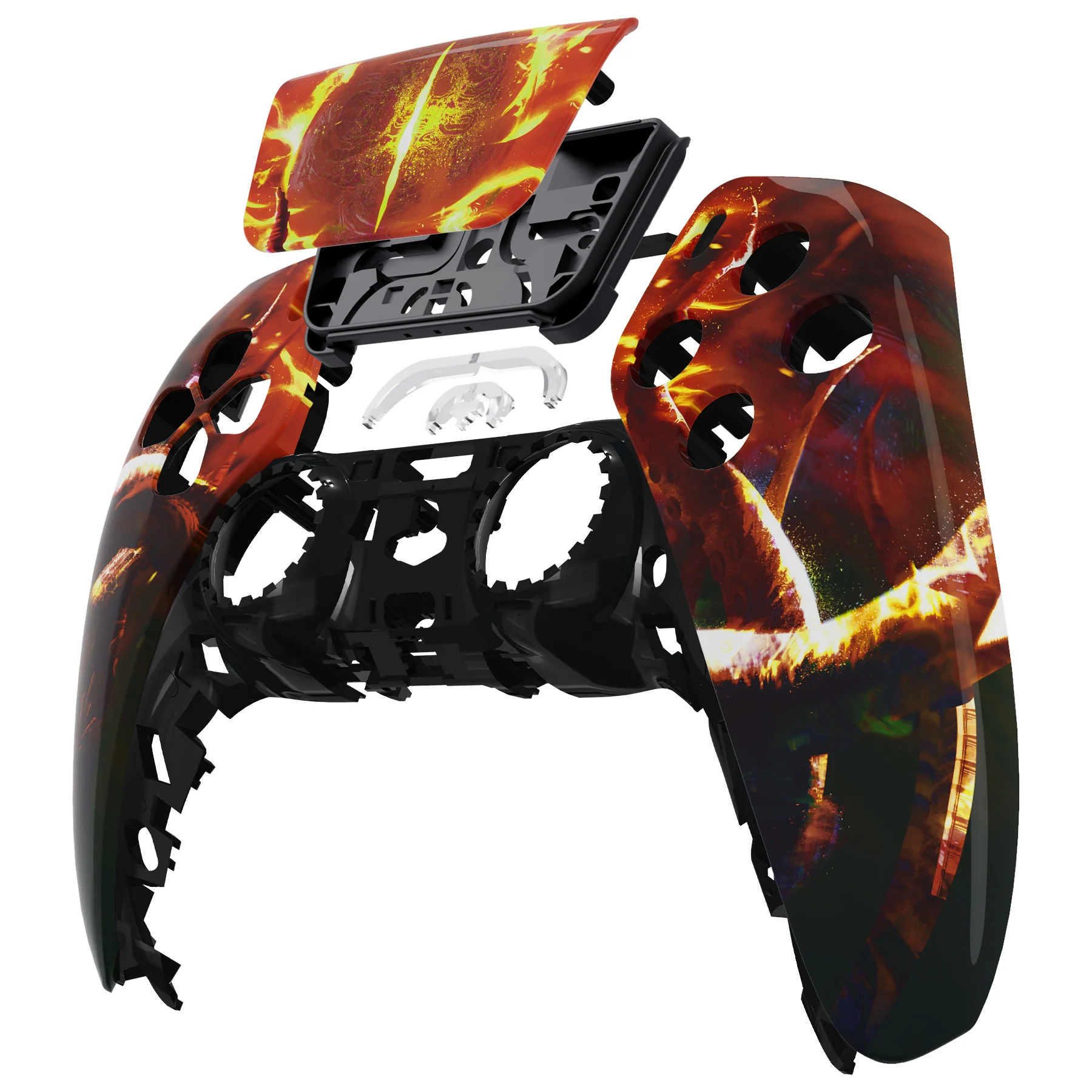 eXtremeRate Replacement Front Housing Shell with Touchpad Compatible with PS5 Controller BDM-010/020/030/040/050 - The Great Flaming Overlord - Image 8