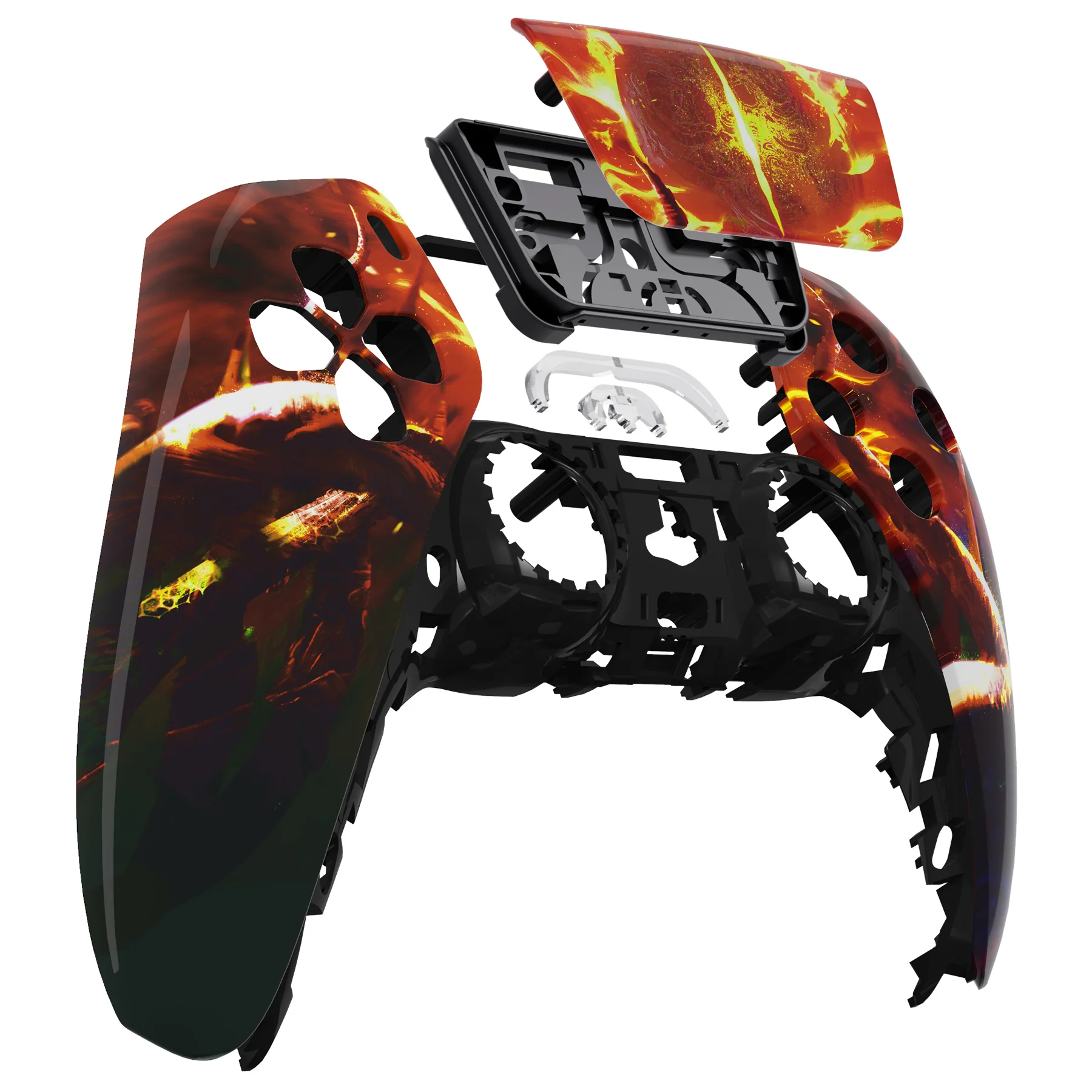 eXtremeRate Replacement Front Housing Shell with Touchpad Compatible with PS5 Controller BDM-010/020/030/040/050 - The Great Flaming Overlord - Image 9
