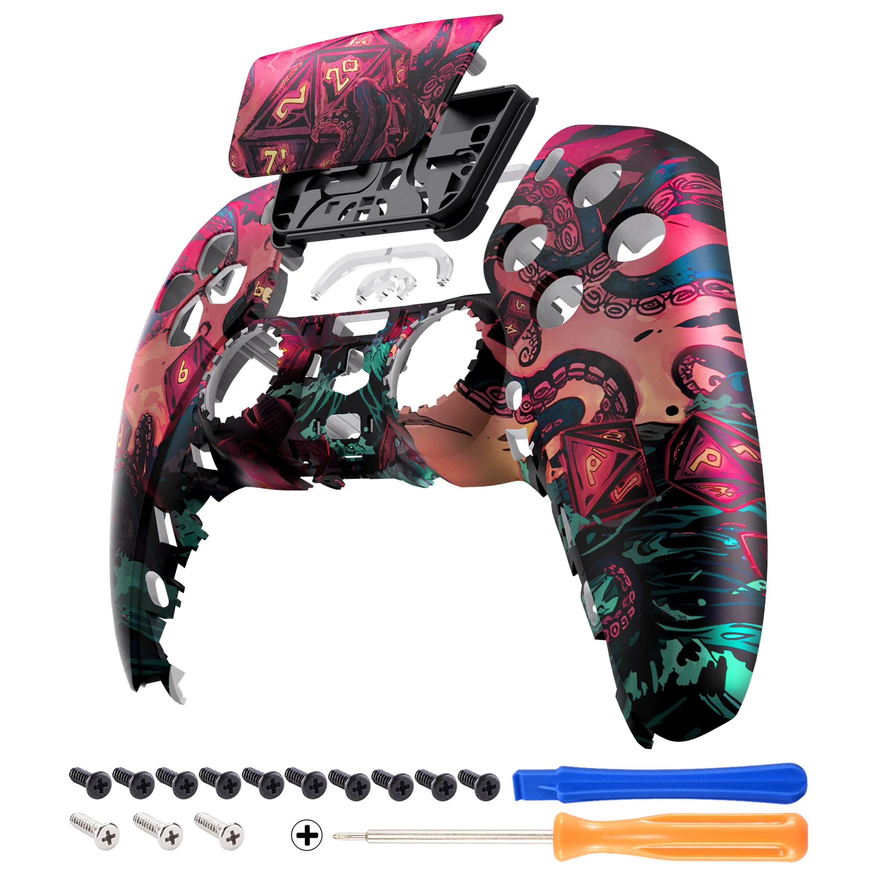 eXtremeRate Replacement Front Housing Shell with Touchpad Compatible with PS5 Controller BDM-010/020/030/040/050 - Treasure of Abyss - Image 7