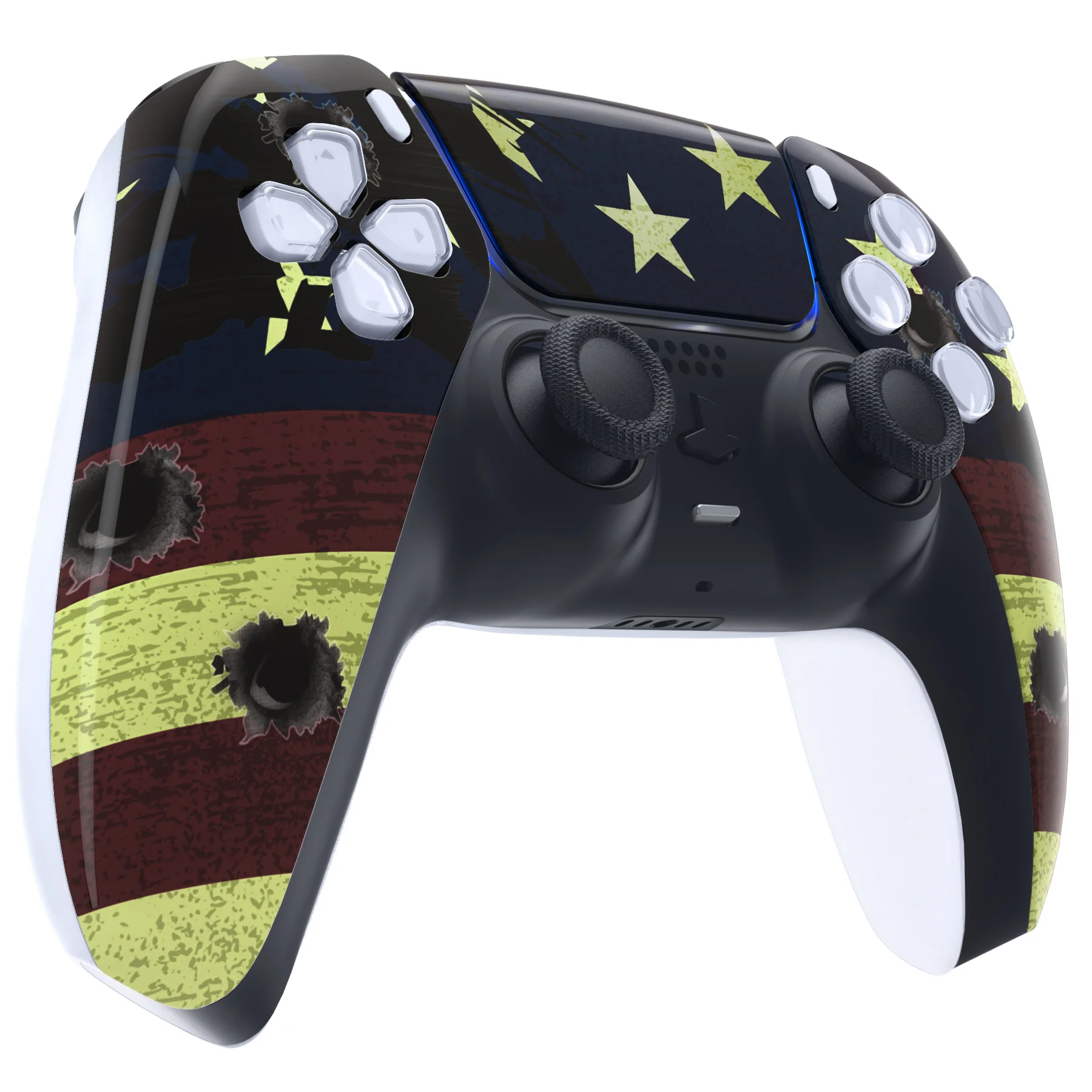 eXtremeRate Replacement Front Housing Shell with Touchpad Compatible with PS5 Controller BDM-010/020/030/040/050 - US Flag The Stars & Stripes - Image 5