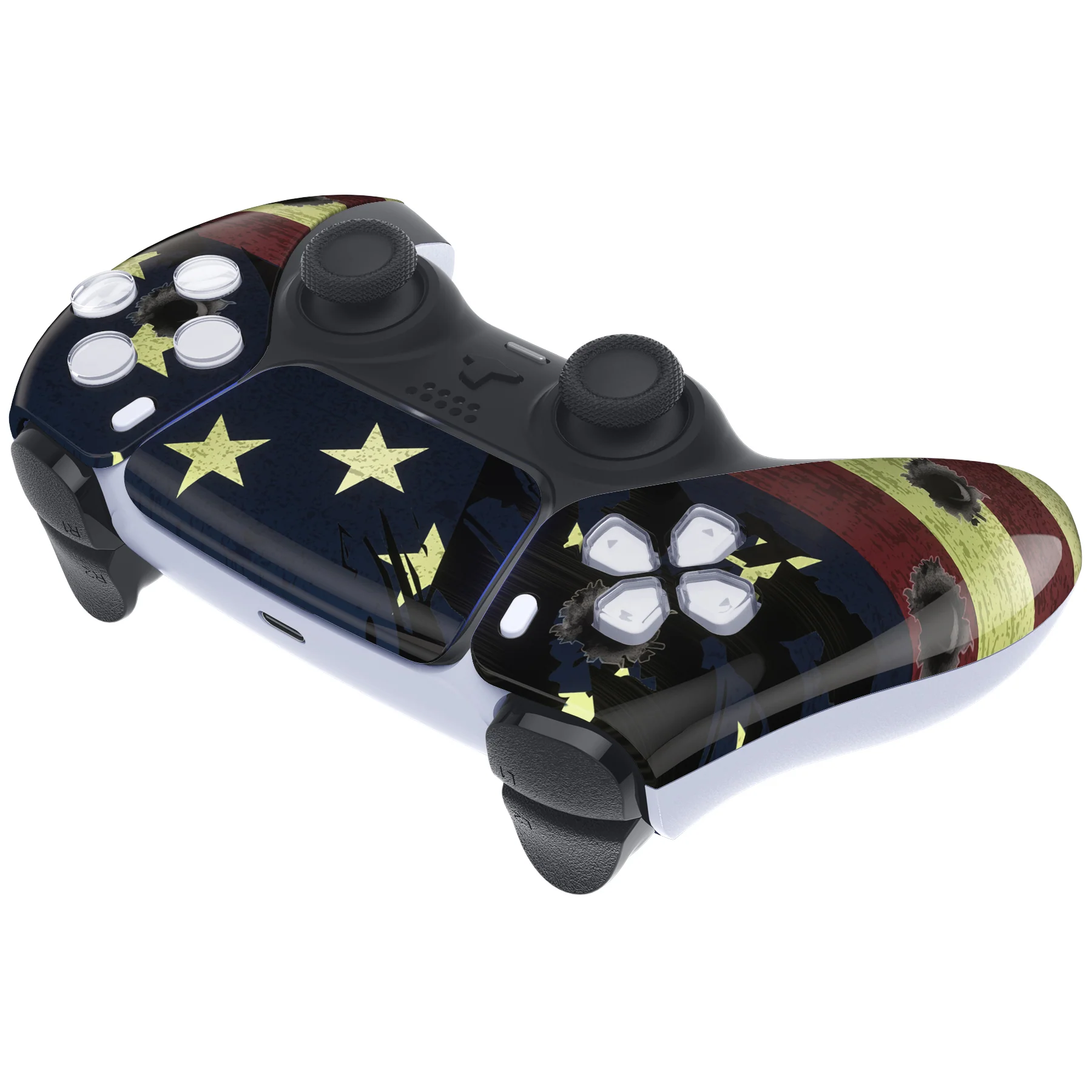 eXtremeRate Replacement Front Housing Shell with Touchpad Compatible with PS5 Controller BDM-010/020/030/040/050 - US Flag The Stars & Stripes - Image 6