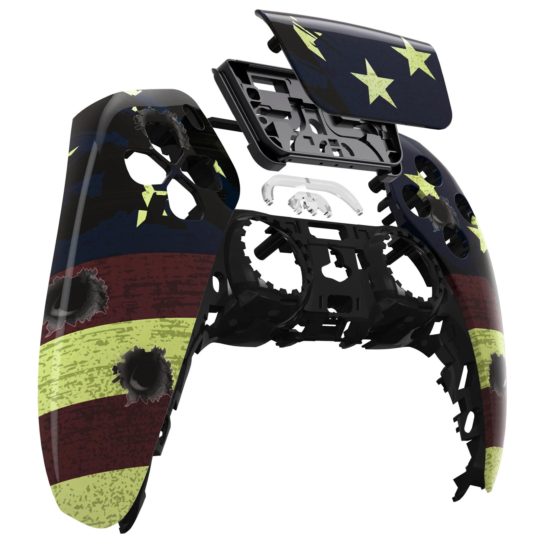 eXtremeRate Replacement Front Housing Shell with Touchpad Compatible with PS5 Controller BDM-010/020/030/040/050 - US Flag The Stars & Stripes - Image 9