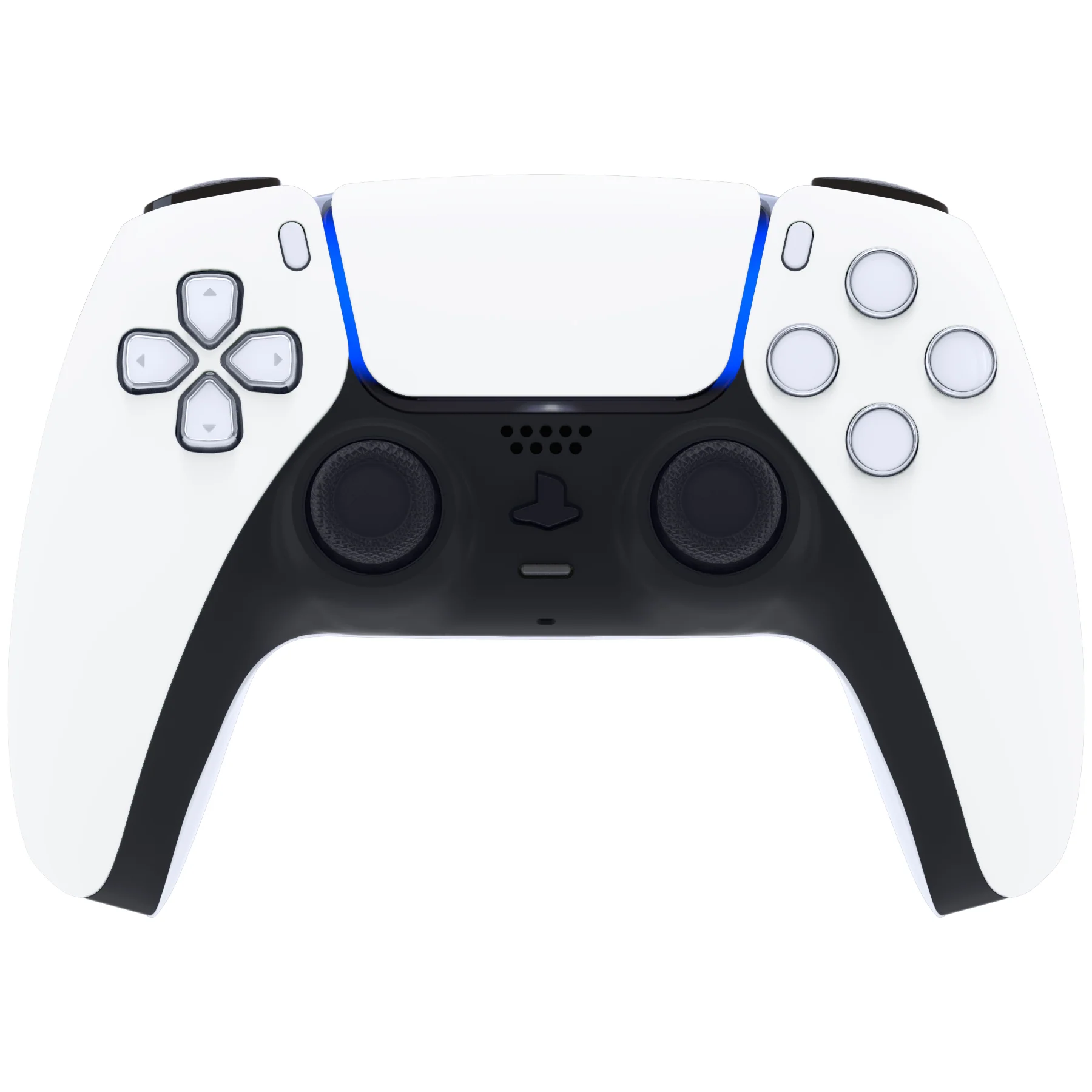 eXtremeRate Replacement Front Housing Shell with Touchpad Compatible with PS5 Controller BDM-010/020/030/040/050/060 - White - Image 2