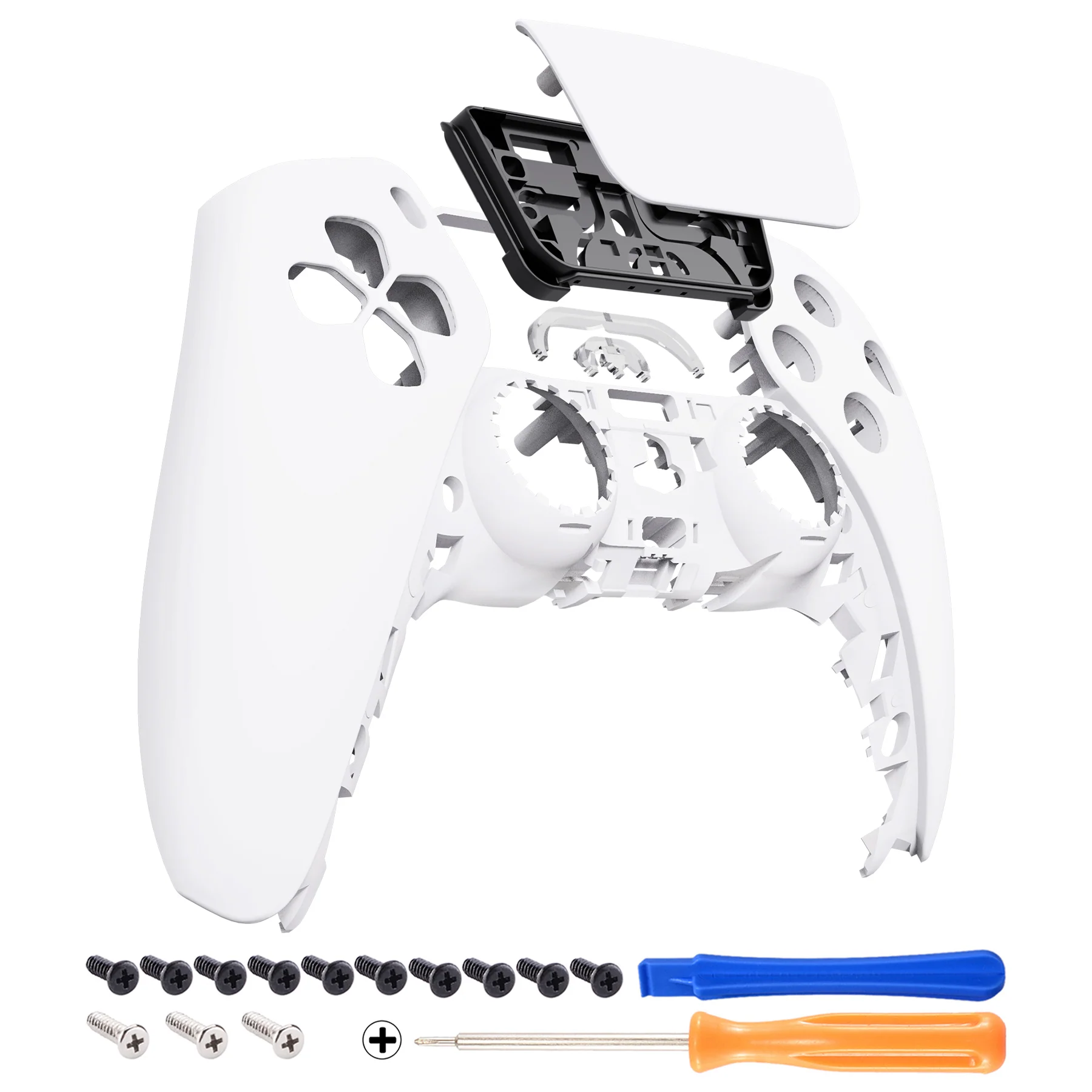 eXtremeRate Replacement Front Housing Shell with Touchpad Compatible with PS5 Controller BDM-010/020/030/040/050/060 - White - Image 7