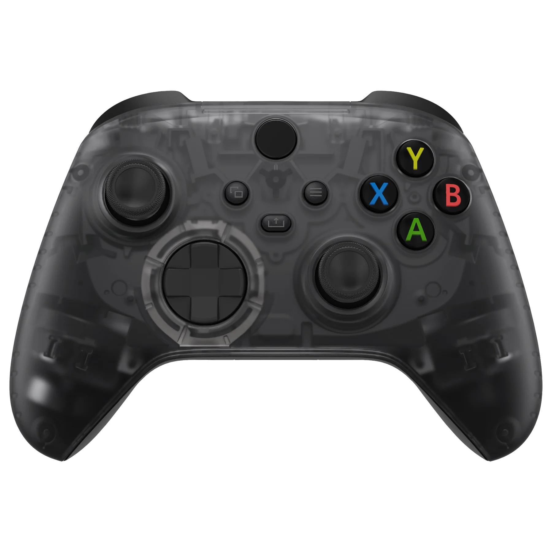 eXtremeRate Replacement Front Housing Shells with Side Rails Panels for Xbox Series X & S Controller - Clear Black - Image 4